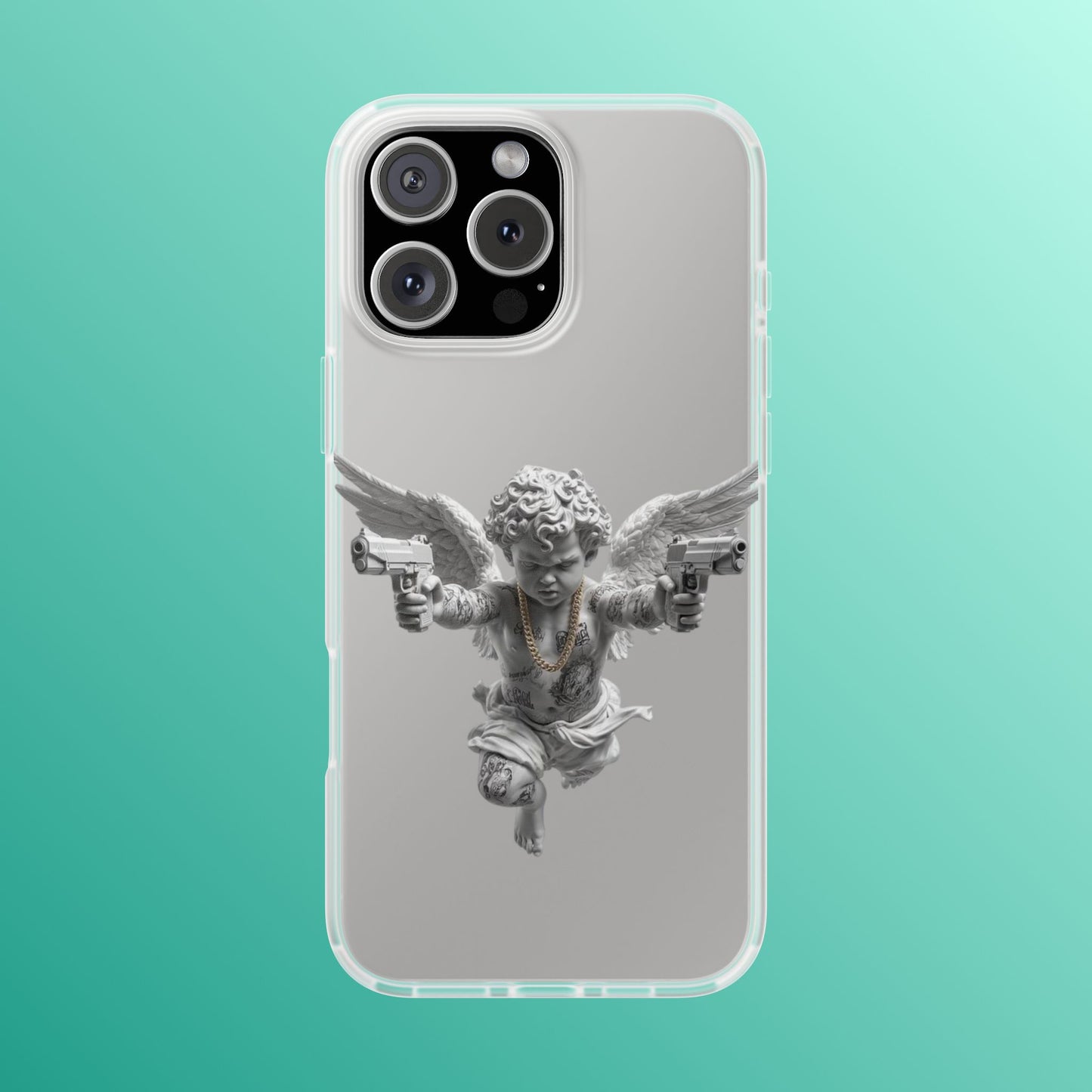 Cherub with Guns Phone Case — Edgy Angel iPhone Case