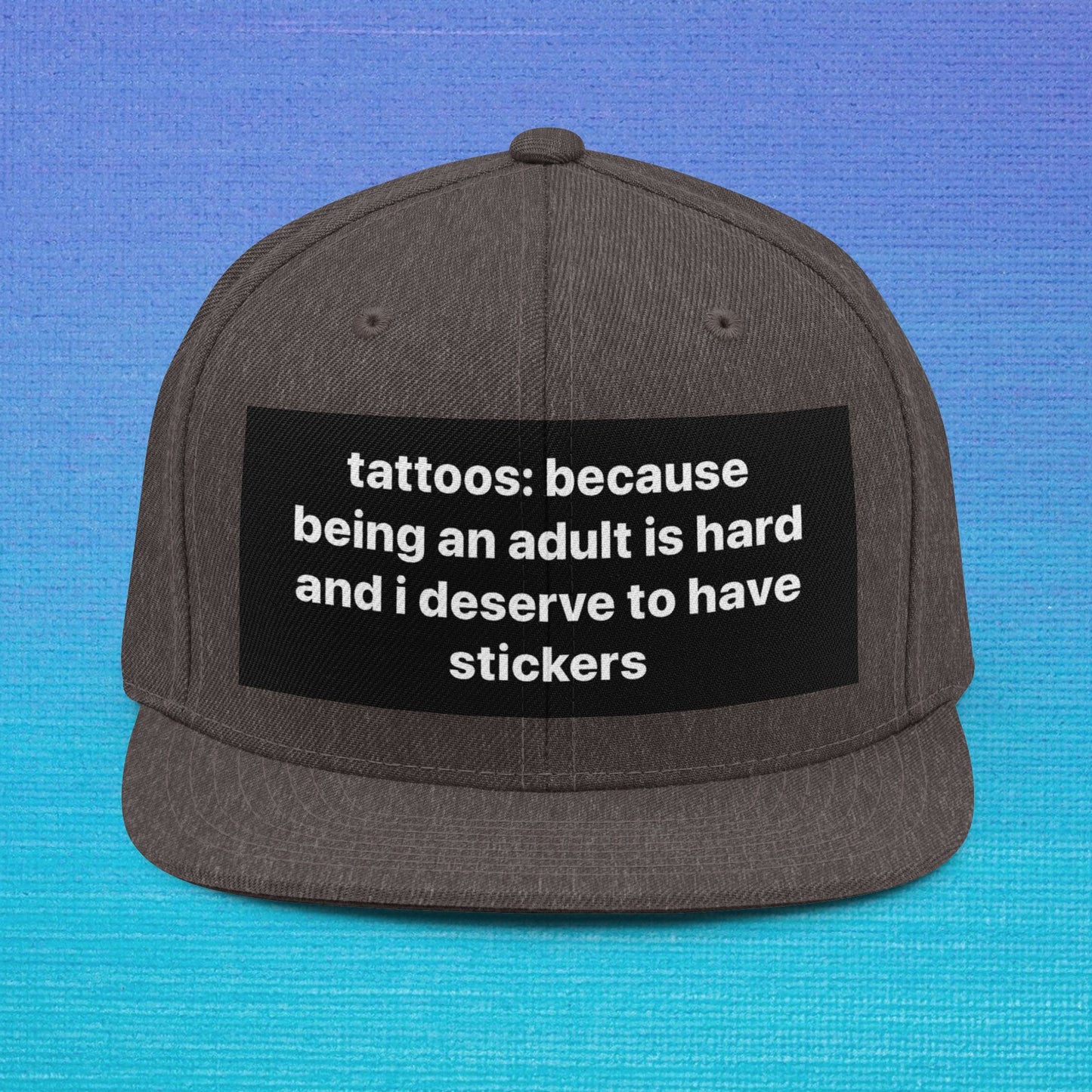 Snapback hat
