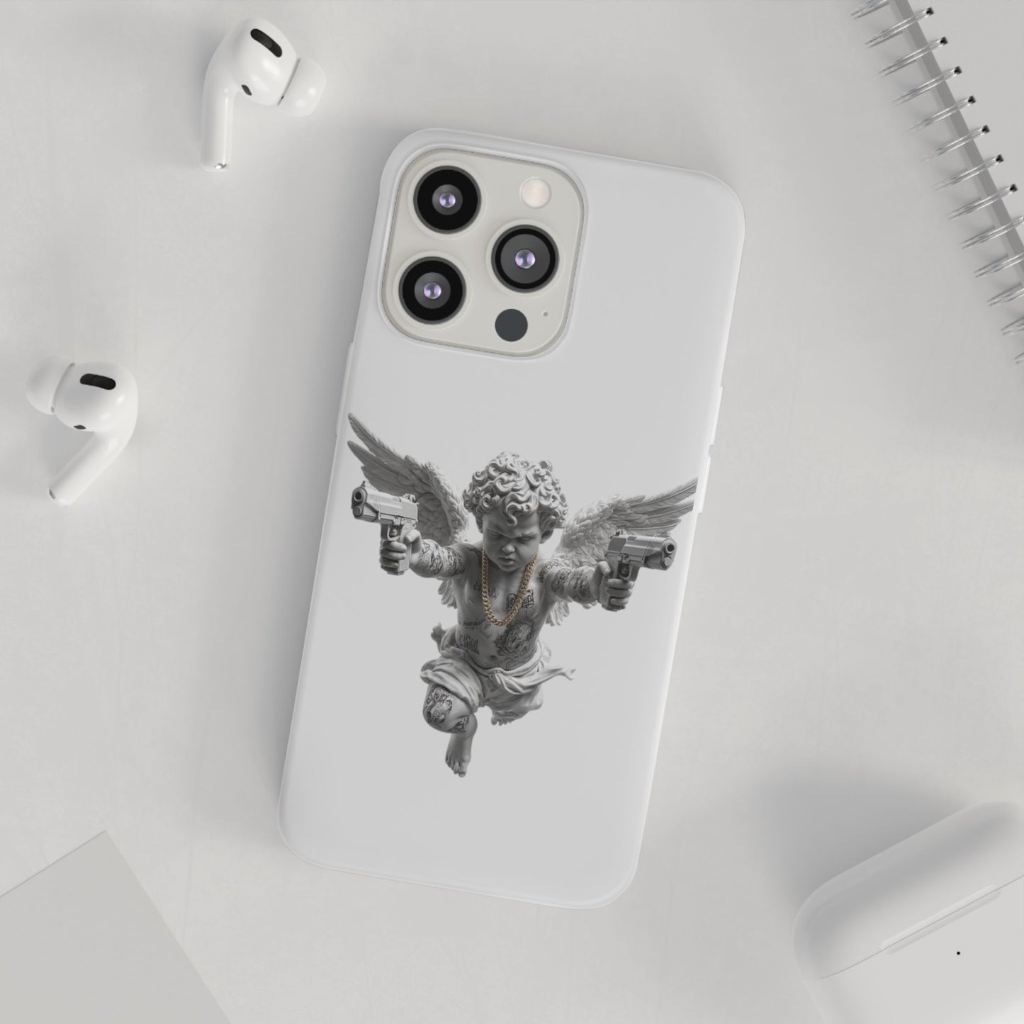 Cherub with Guns Phone Case — Edgy Angel iPhone Case