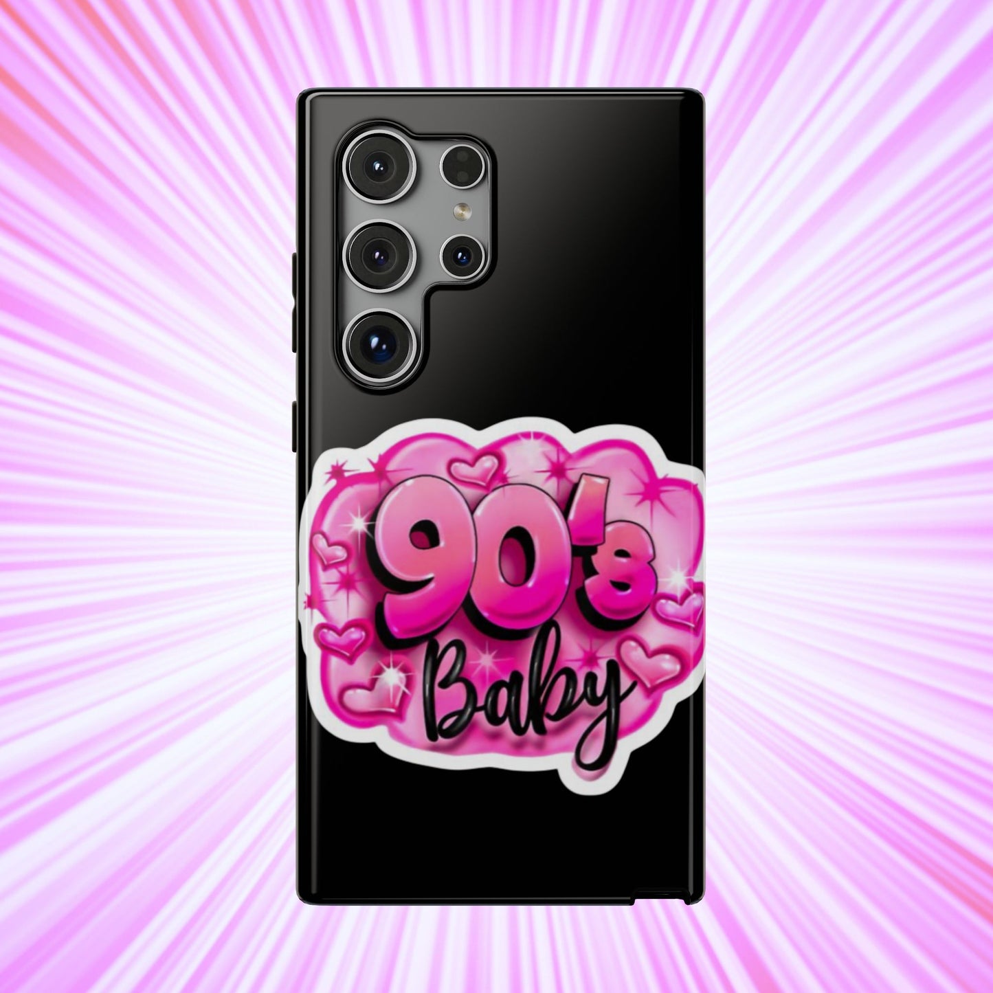 Impact-Resistant Case — "90's Baby" Pink Retro Graphic