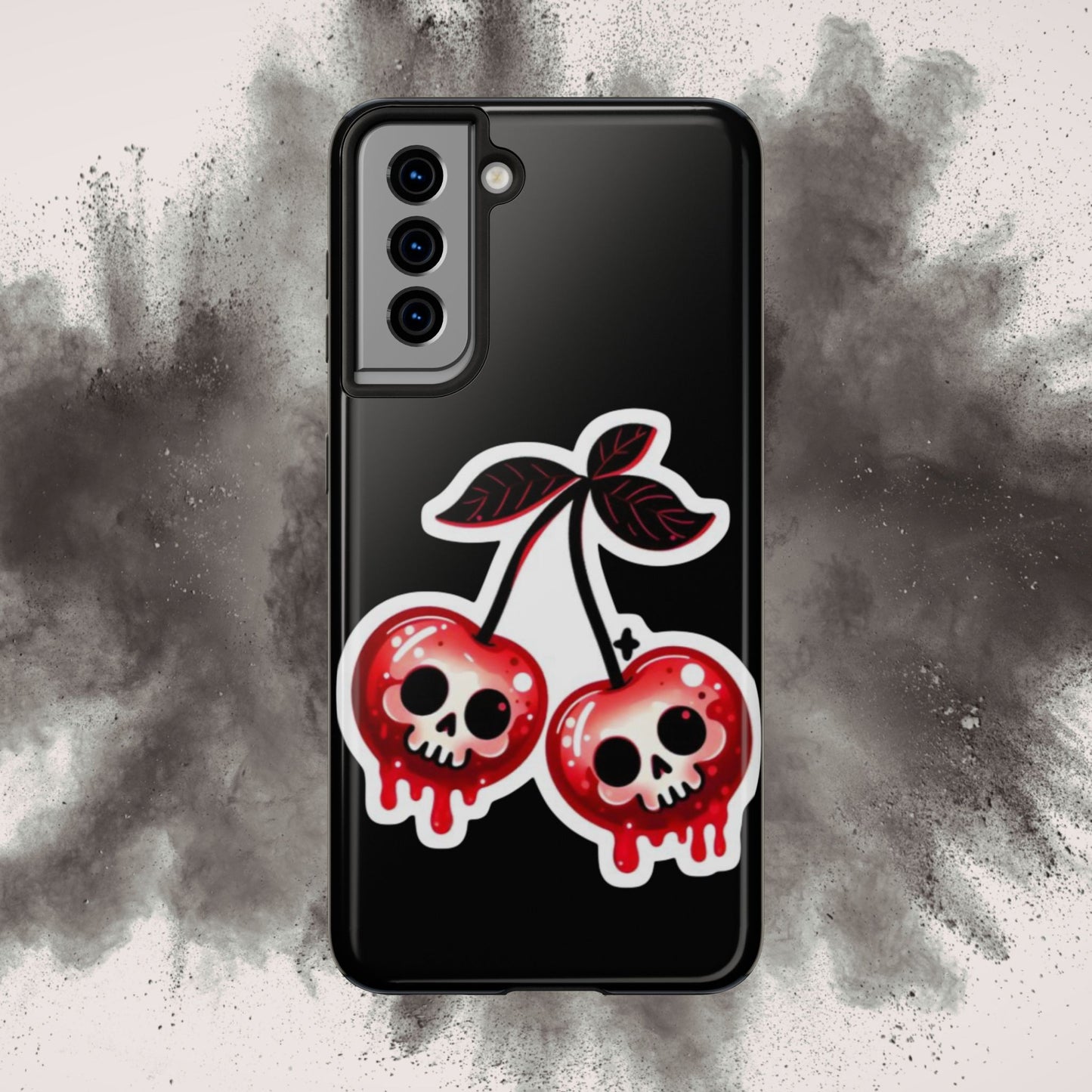 Tough Phone Case — Dripping Skull Cherries Graphic