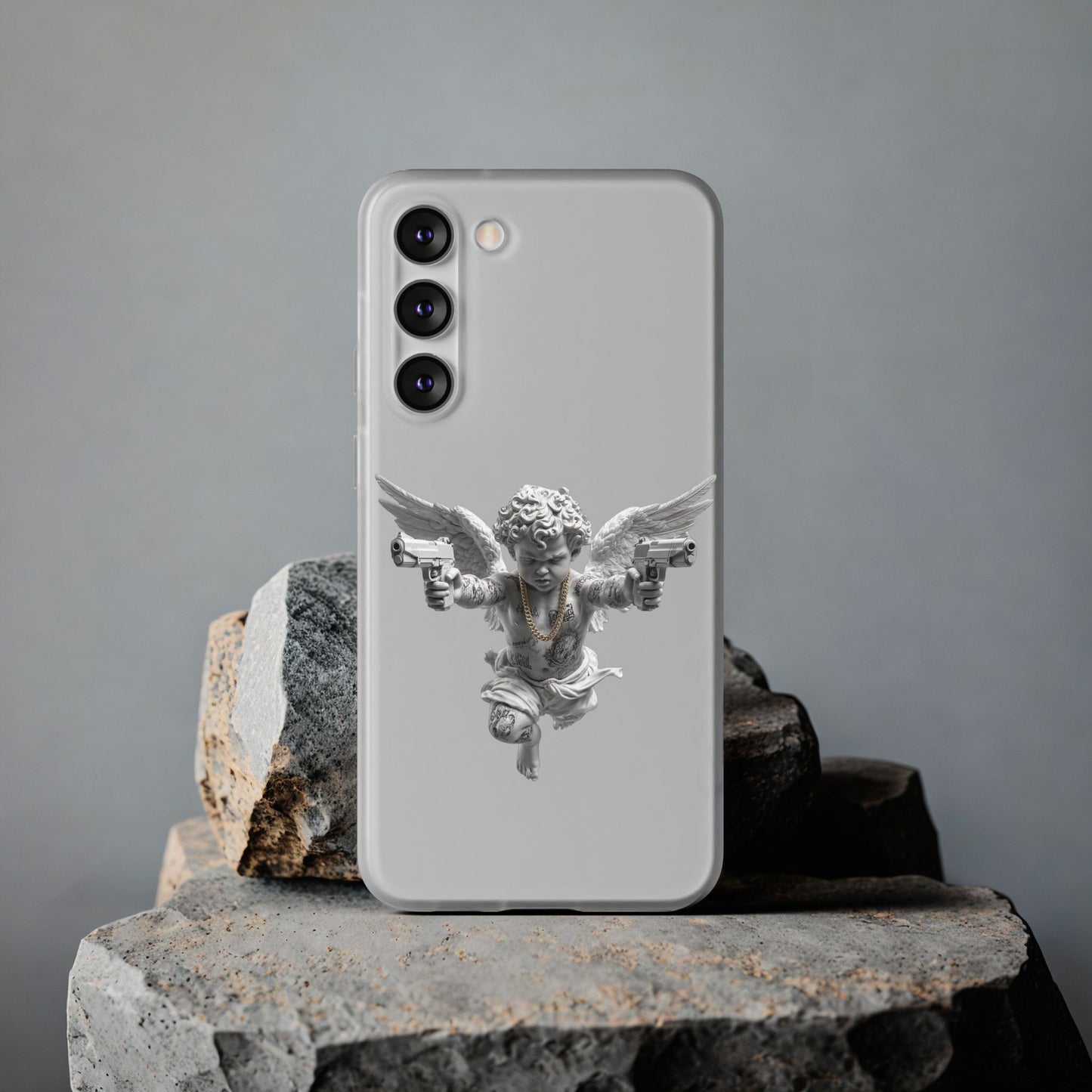 Cherub with Guns Phone Case — Edgy Angel iPhone Case