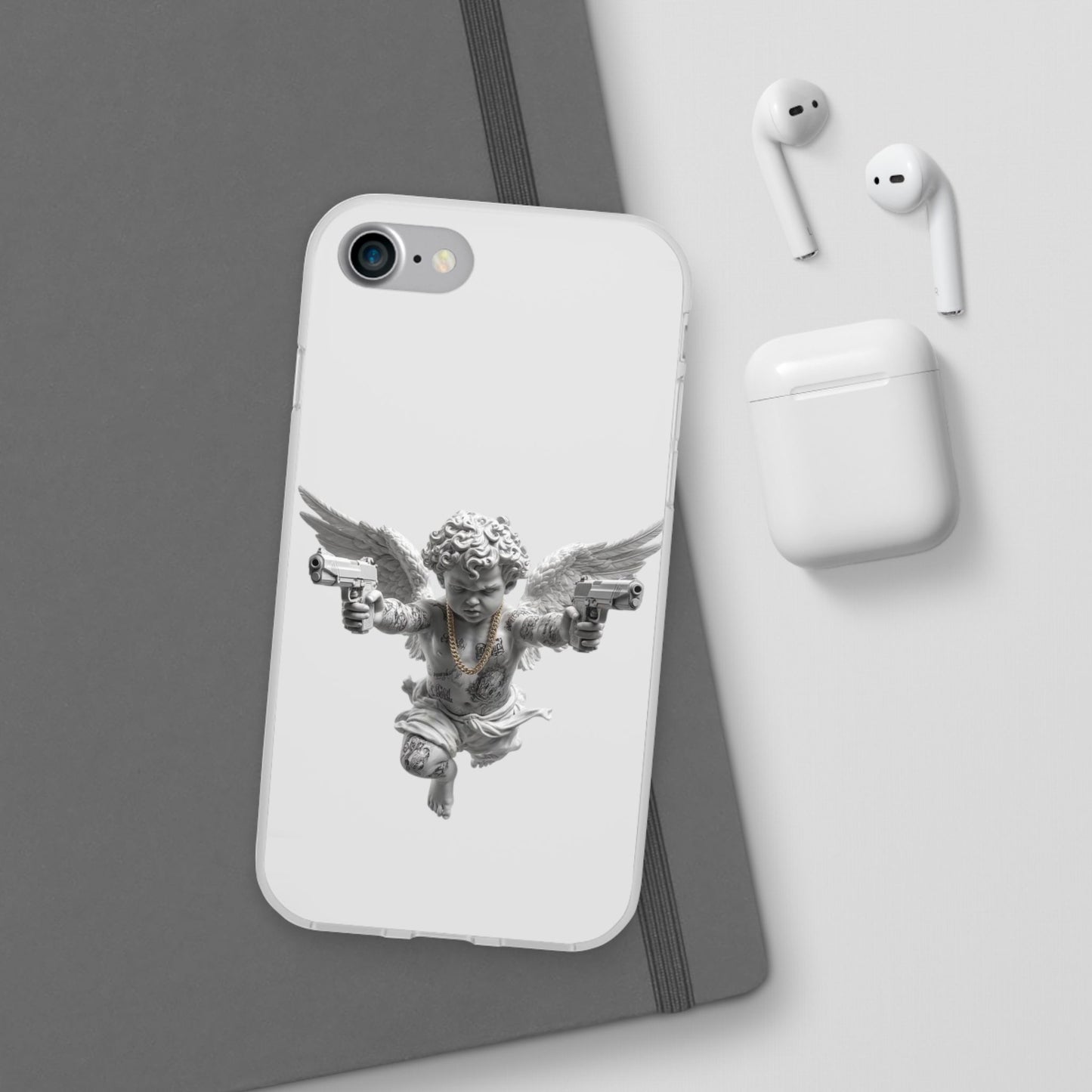 Cherub with Guns Phone Case — Edgy Angel iPhone Case