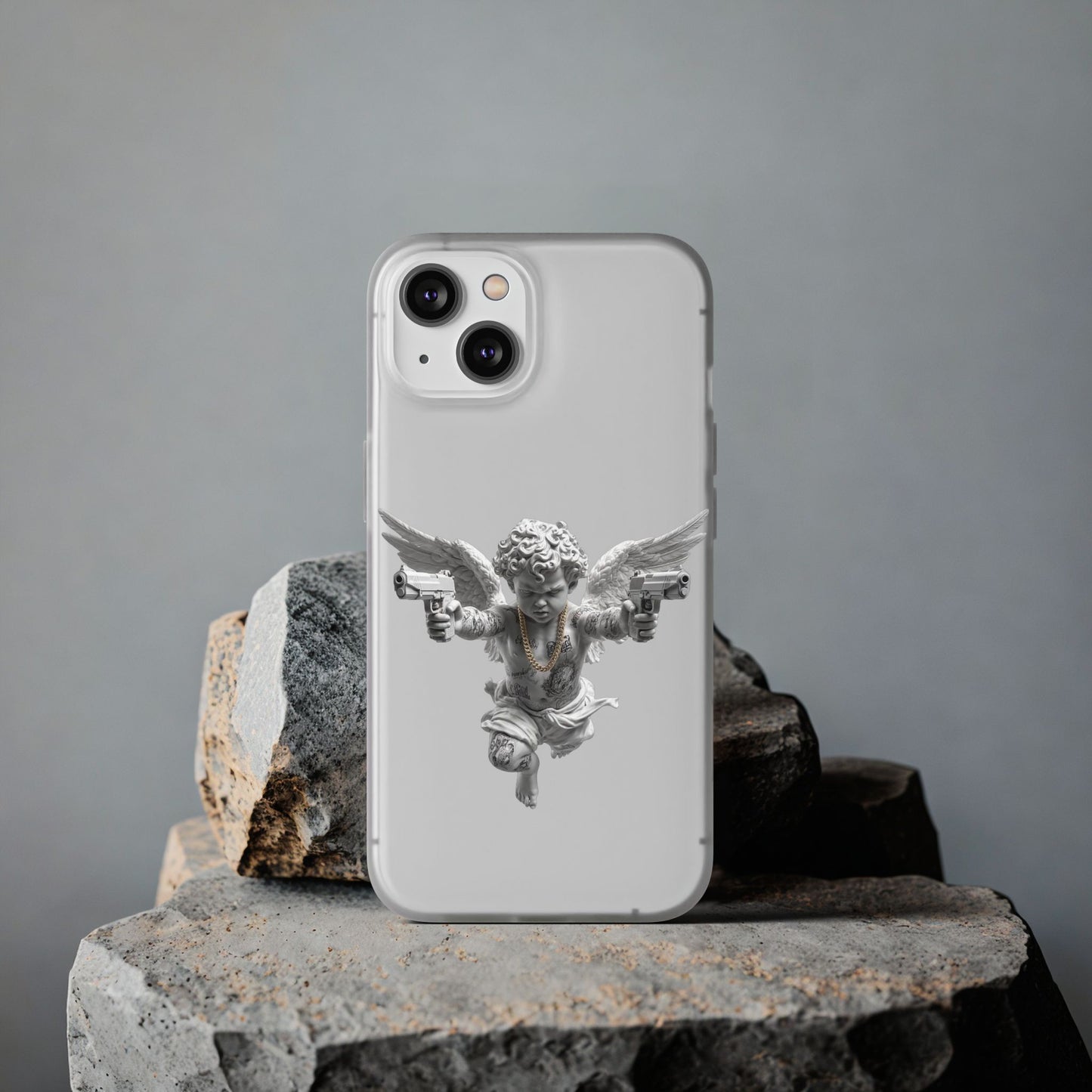 Cherub with Guns Phone Case — Edgy Angel iPhone Case