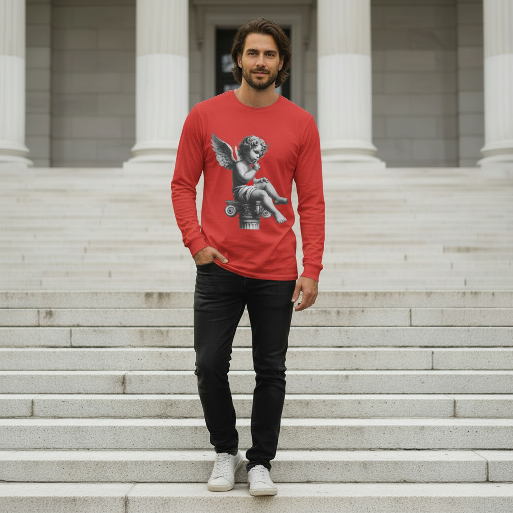 Cherub Angel Graphic Long Sleeve Tee