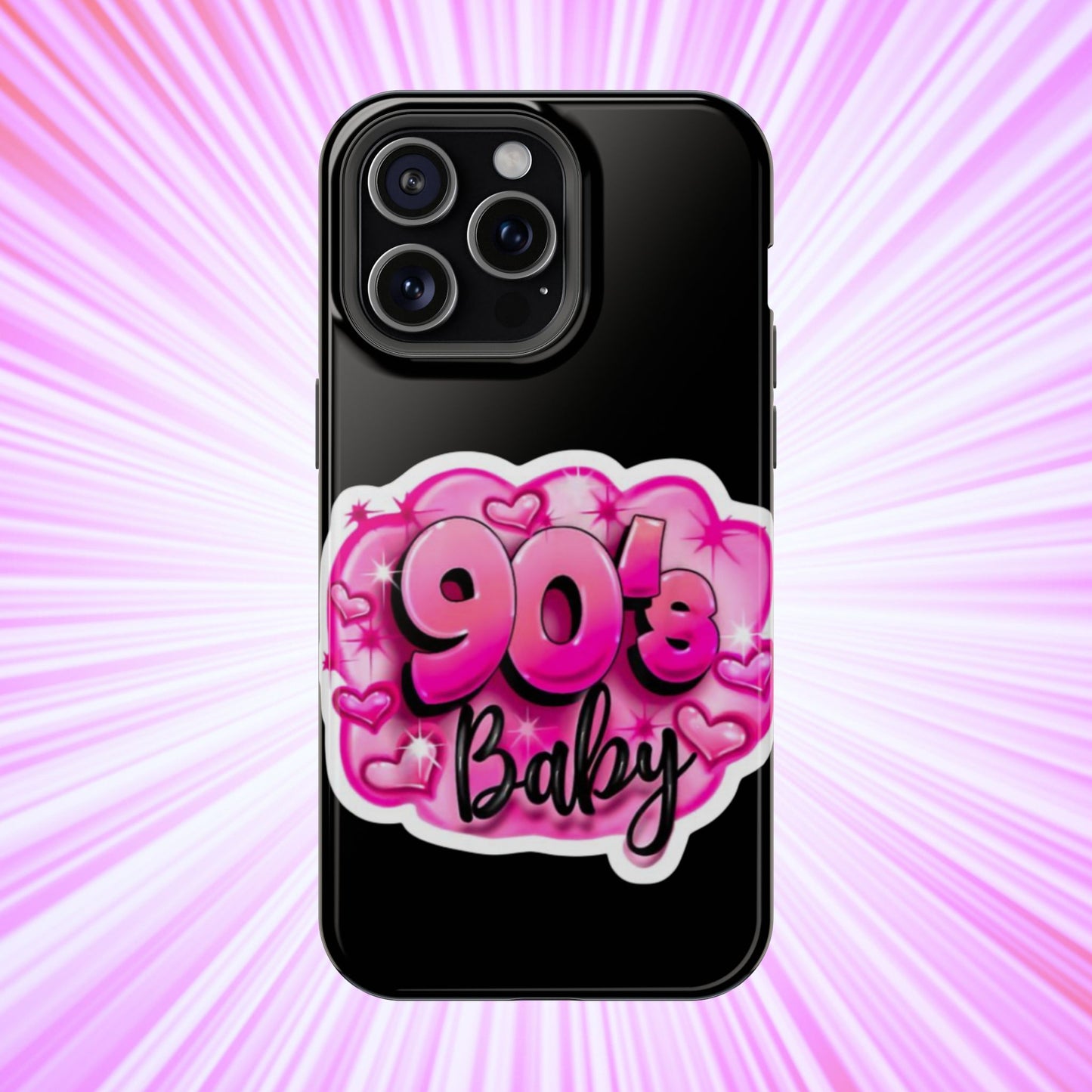 Impact-Resistant Case — "90's Baby" Pink Retro Graphic