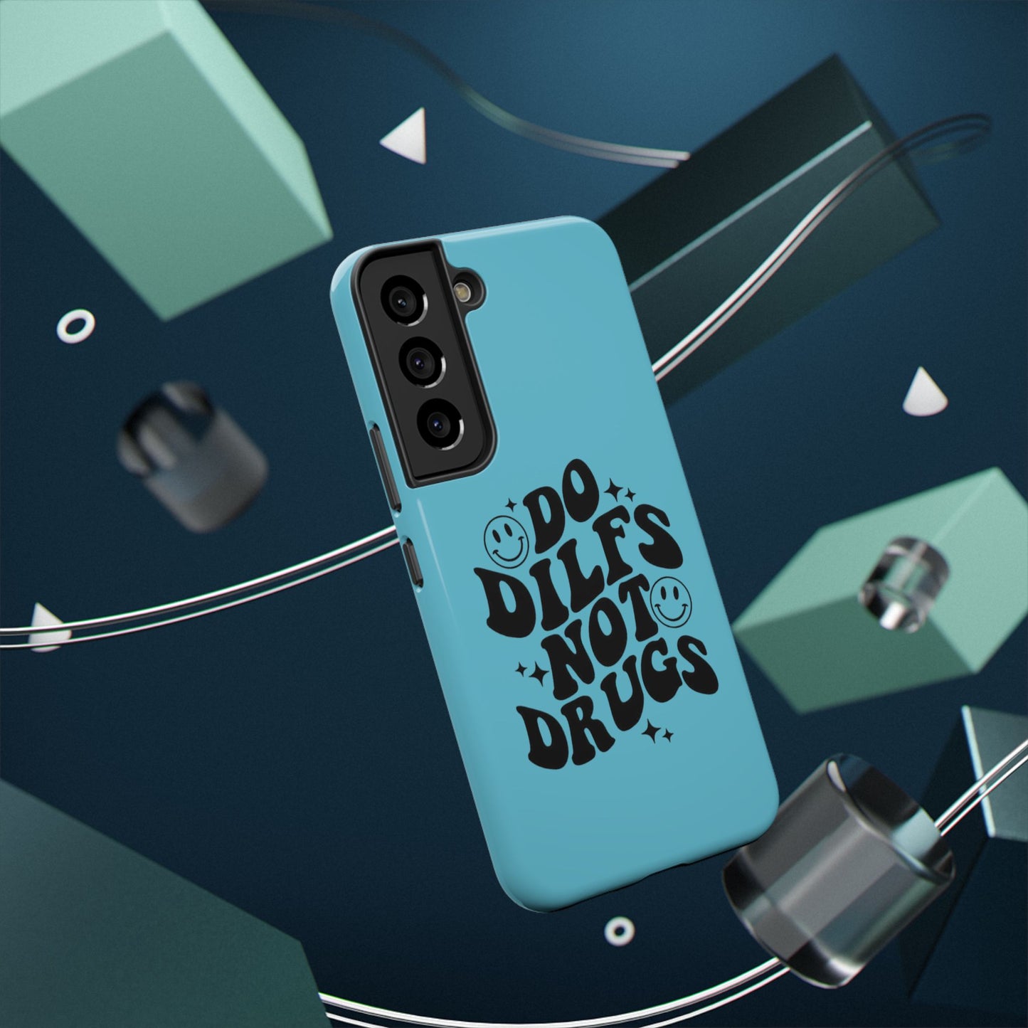 Phone Case — "Do Dilfs Not Drugs" Retro Smiley Impact-Resistant Case