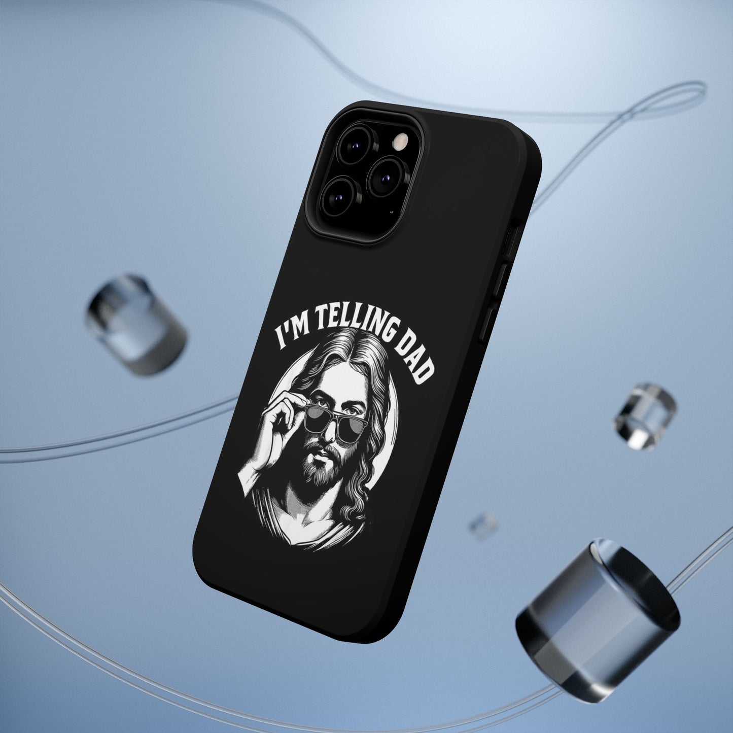 Phone Case — “I’m Telling Dad” Retro Jesus Graphic Impact-Resistant Case