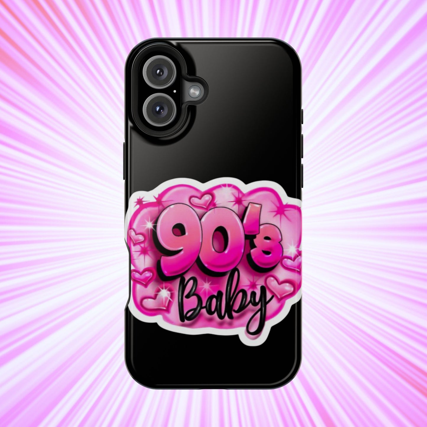 Impact-Resistant Case — "90's Baby" Pink Retro Graphic
