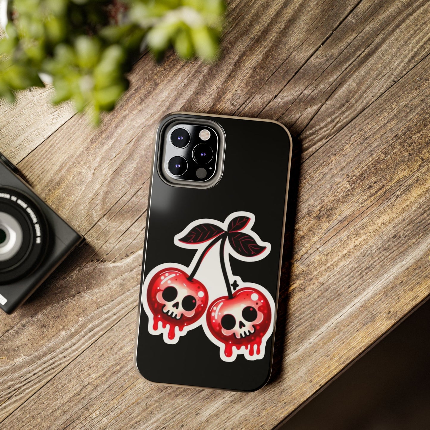 Tough Phone Case — Dripping Skull Cherries Graphic
