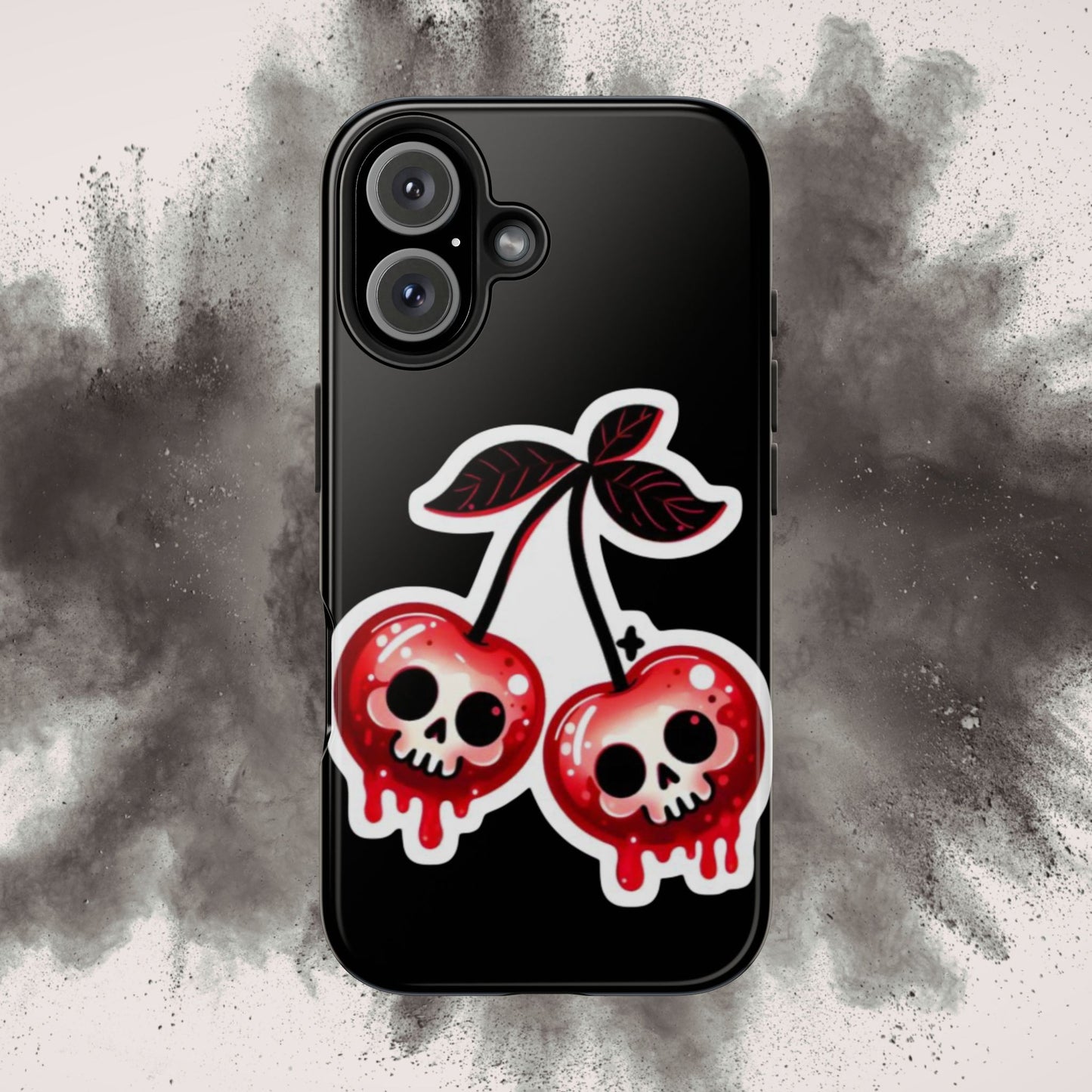 Tough Phone Case — Dripping Skull Cherries Graphic