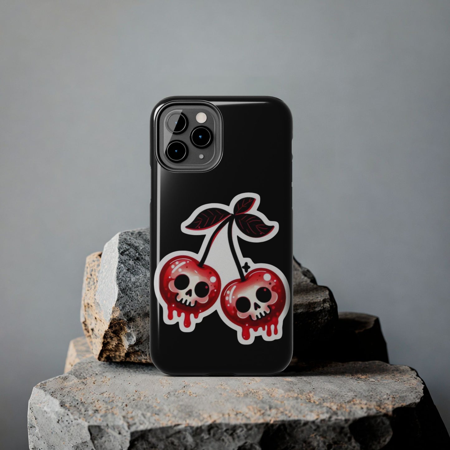 Tough Phone Case — Dripping Skull Cherries Graphic