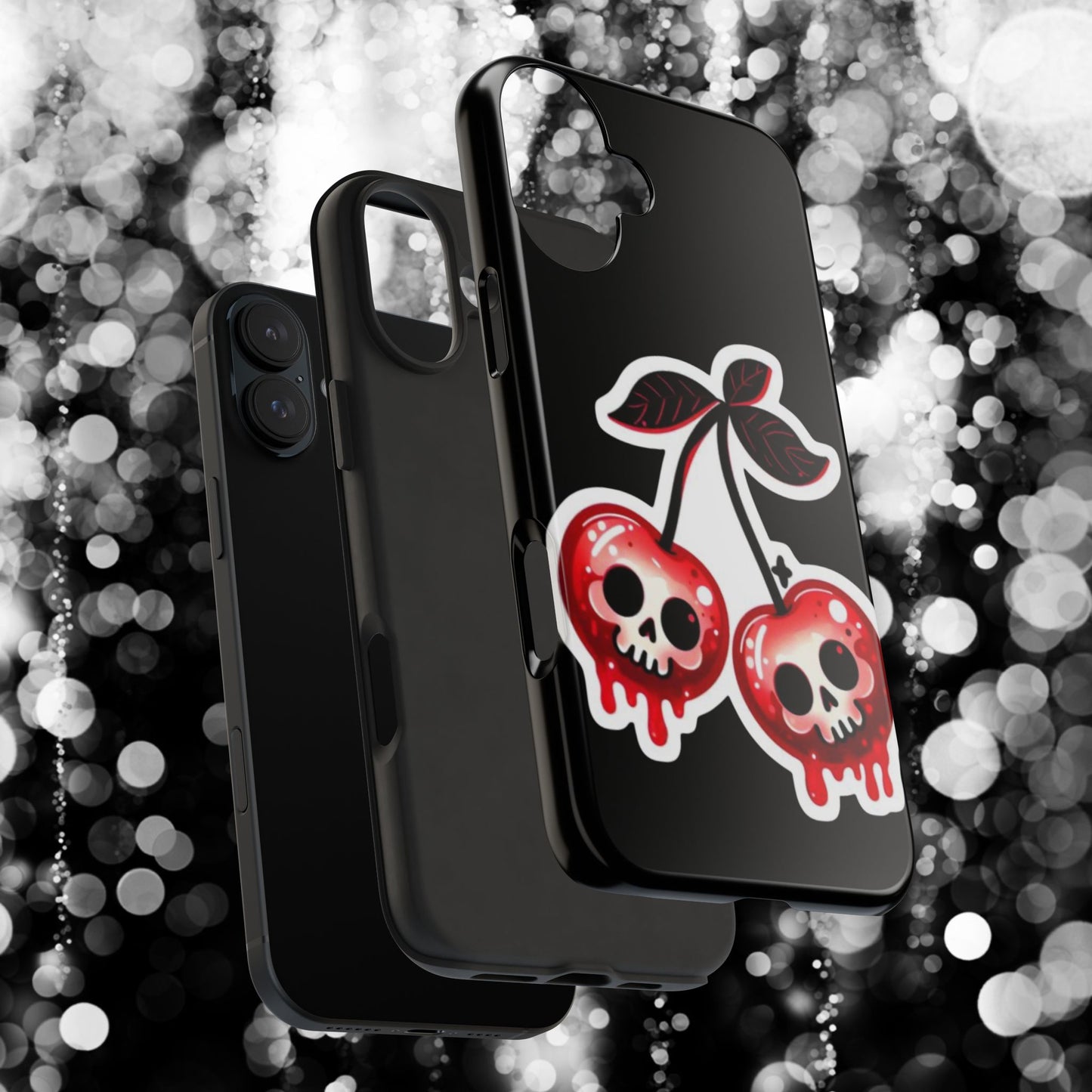 Tough Phone Case — Dripping Skull Cherries Graphic