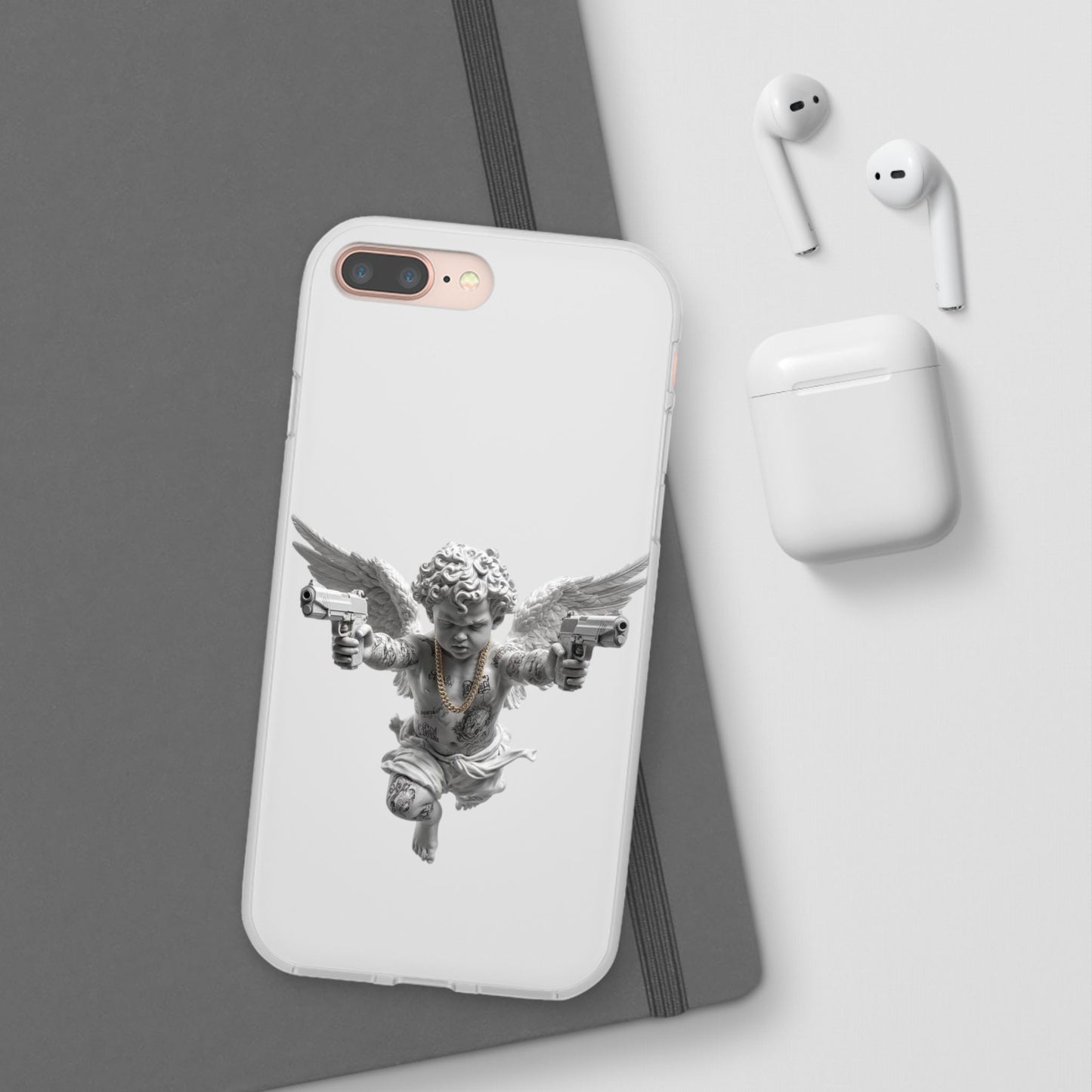 Cherub with Guns Phone Case — Edgy Angel iPhone Case