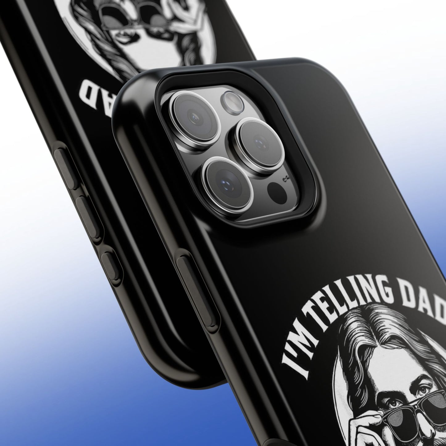 Phone Case — “I’m Telling Dad” Retro Jesus Graphic Impact-Resistant Case