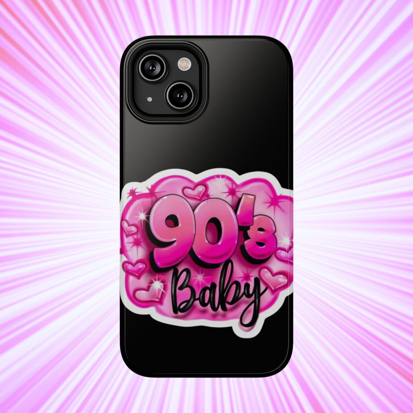 Impact-Resistant Case — "90's Baby" Pink Retro Graphic