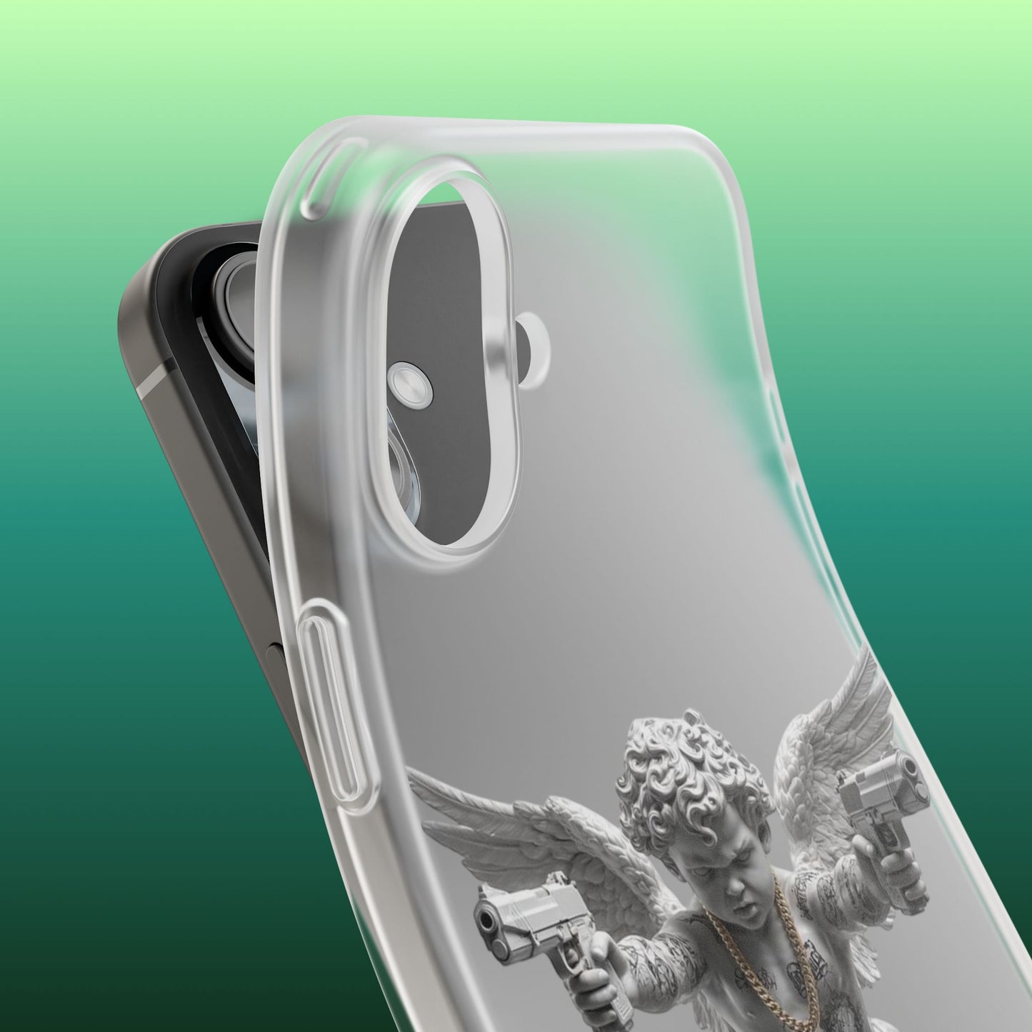 Cherub with Guns Phone Case — Edgy Angel iPhone Case