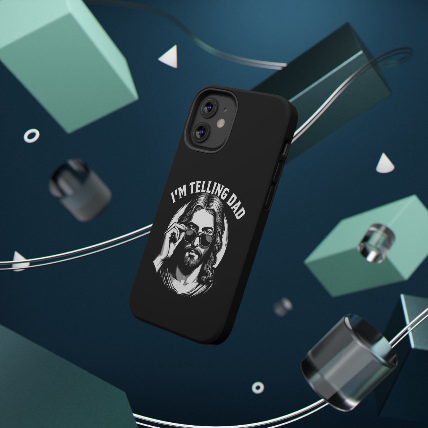 Phone Case — “I’m Telling Dad” Retro Jesus Graphic Impact-Resistant Case