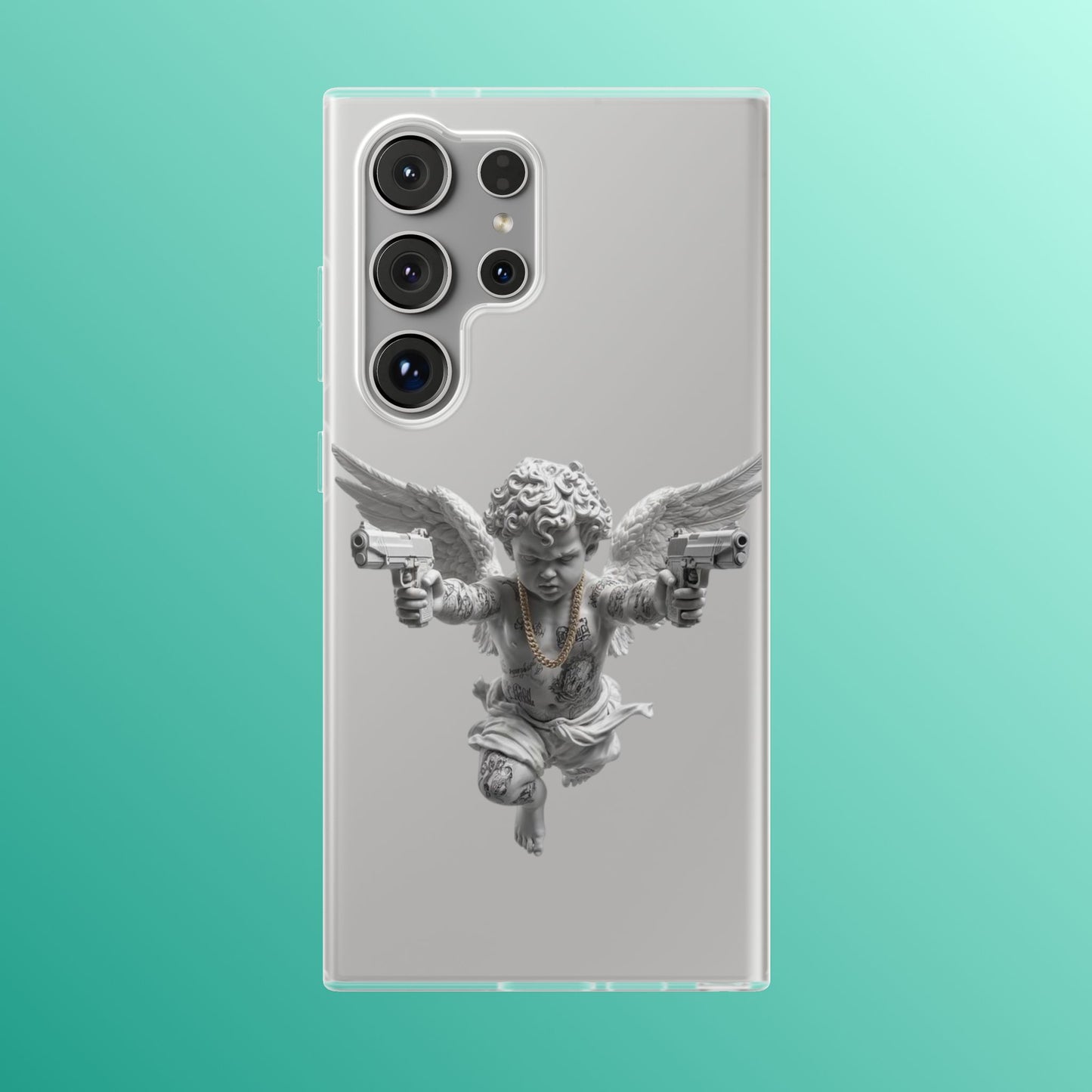 Cherub with Guns Phone Case — Edgy Angel iPhone Case