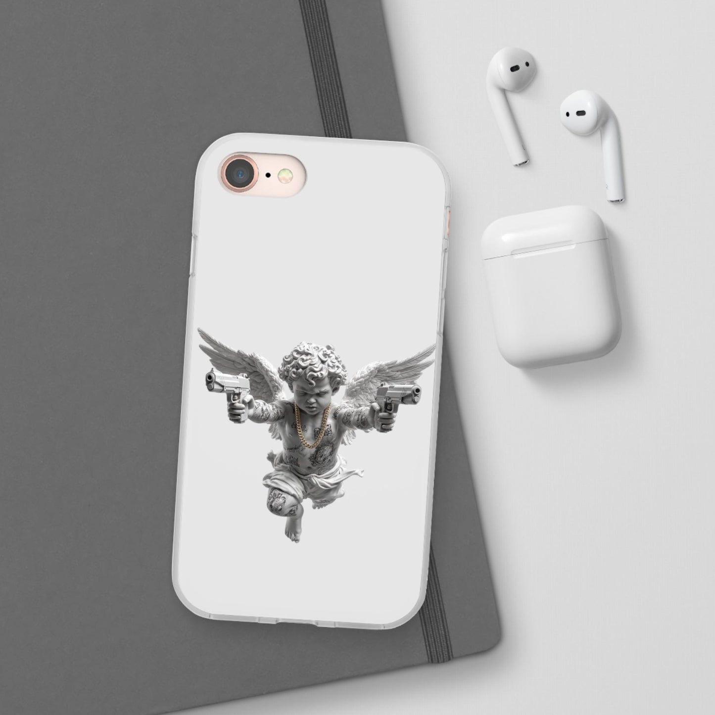 Cherub with Guns Phone Case — Edgy Angel iPhone Case