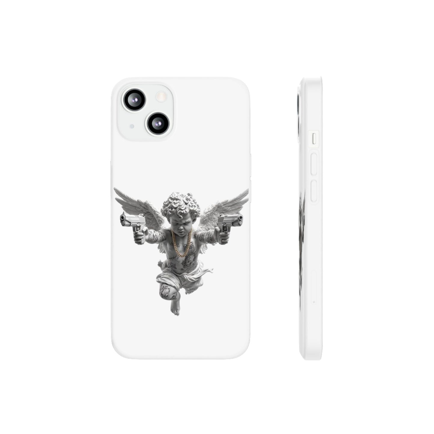 Cherub with Guns Phone Case — Edgy Angel iPhone Case