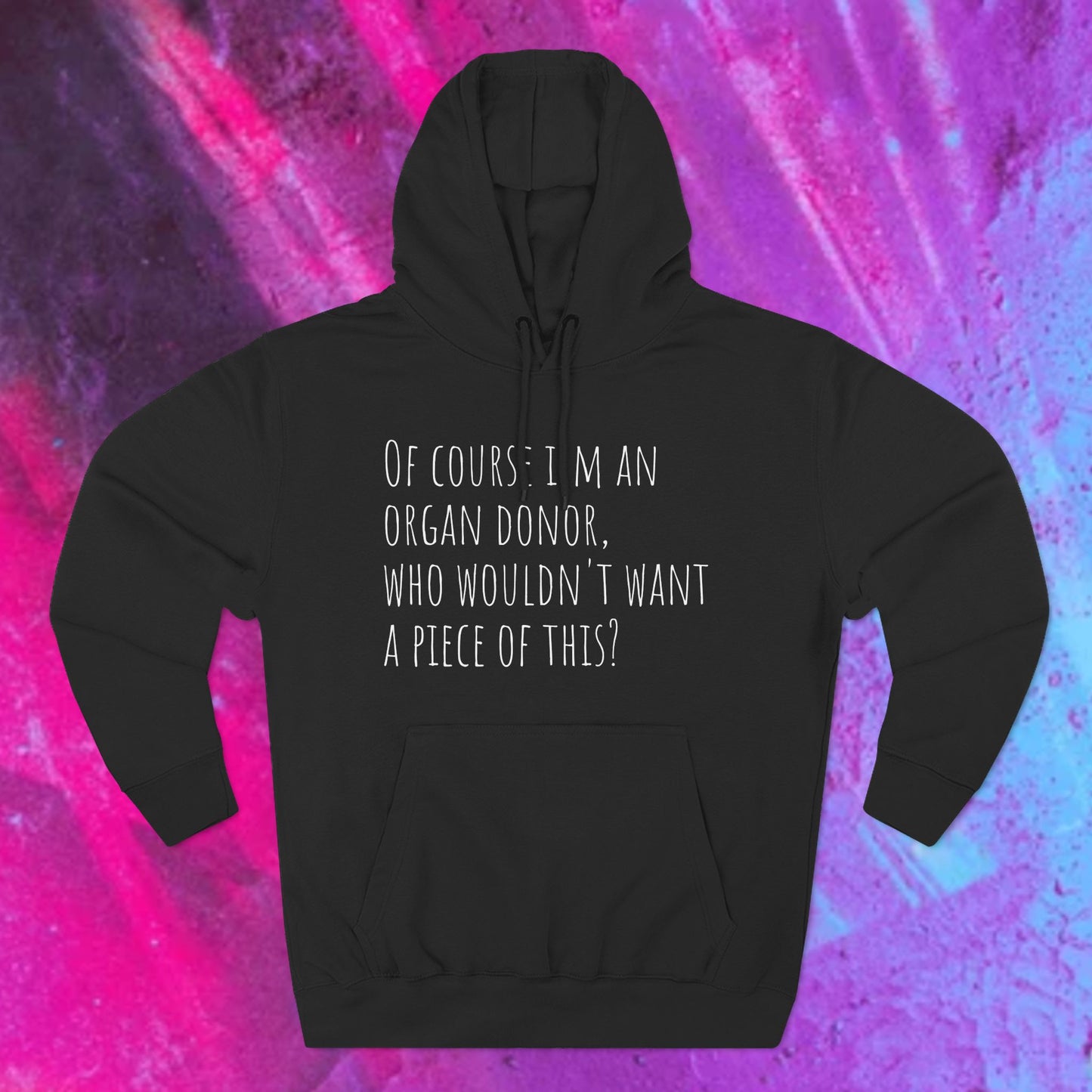 Organ Donor Fleece Hoodie - Funny Gift for Medical Professionals, Casual Wear, Unique Sweatshirt for Fundraisers, Healthcare Apparel