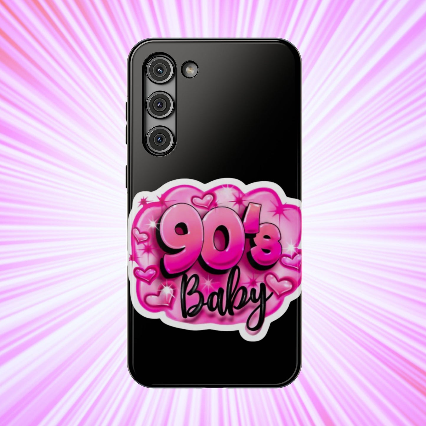 Impact-Resistant Case — "90's Baby" Pink Retro Graphic