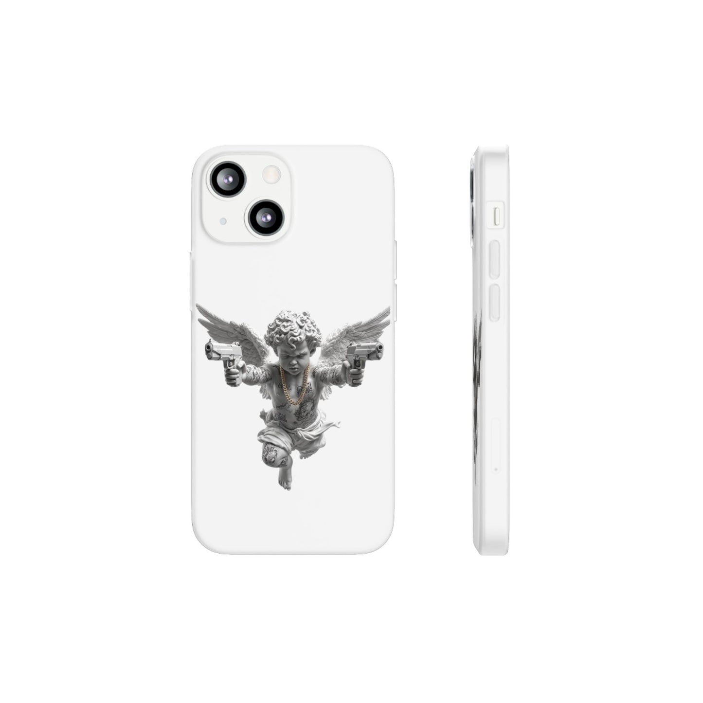 Cherub with Guns Phone Case — Edgy Angel iPhone Case