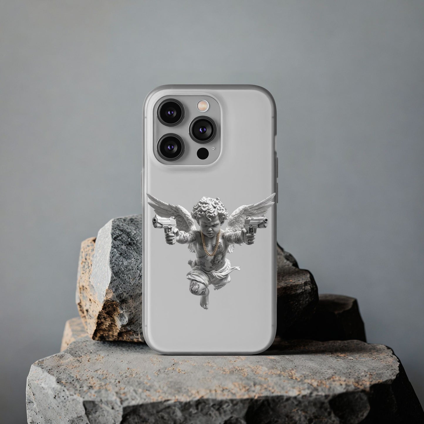 Cherub with Guns Phone Case — Edgy Angel iPhone Case