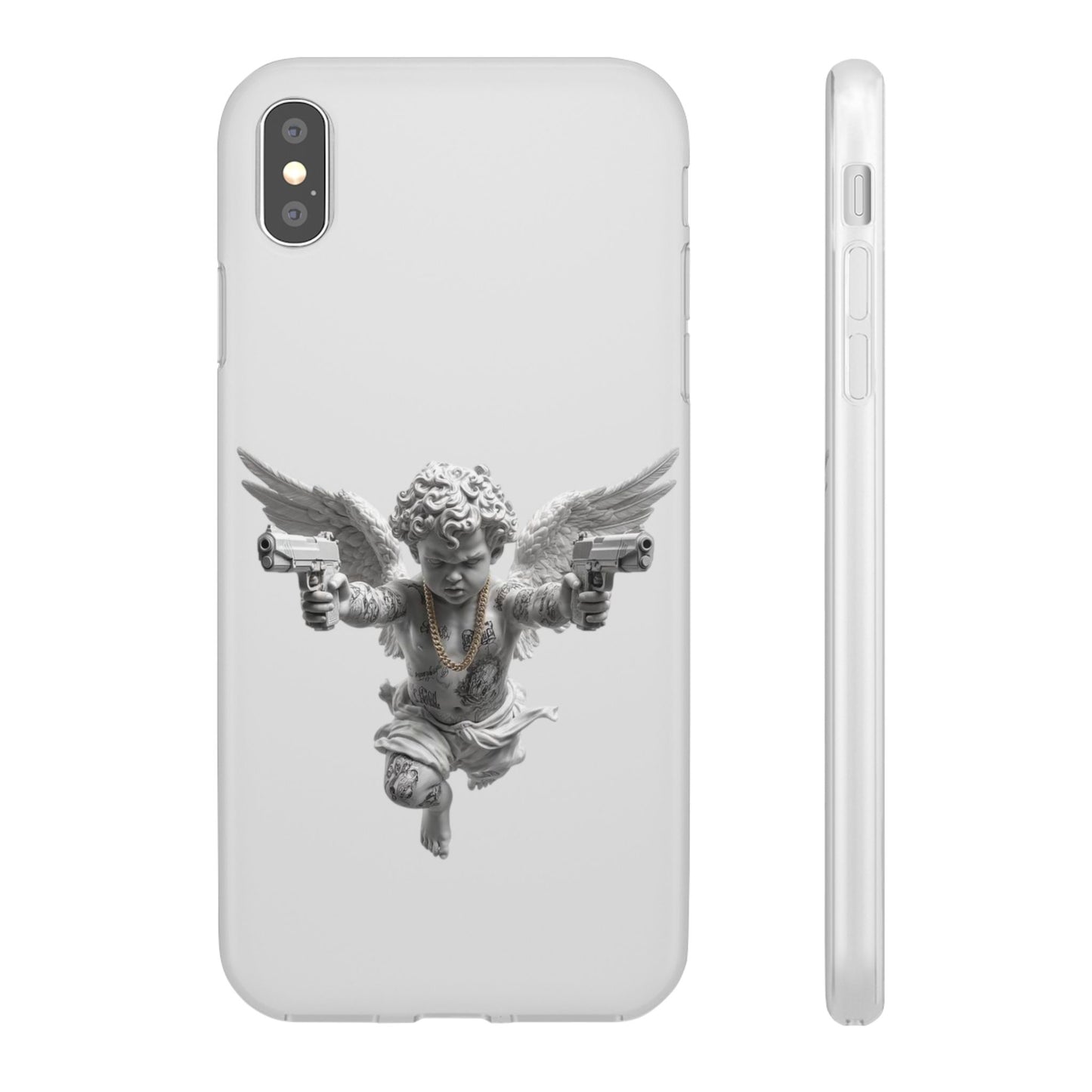 Cherub with Guns Phone Case — Edgy Angel iPhone Case