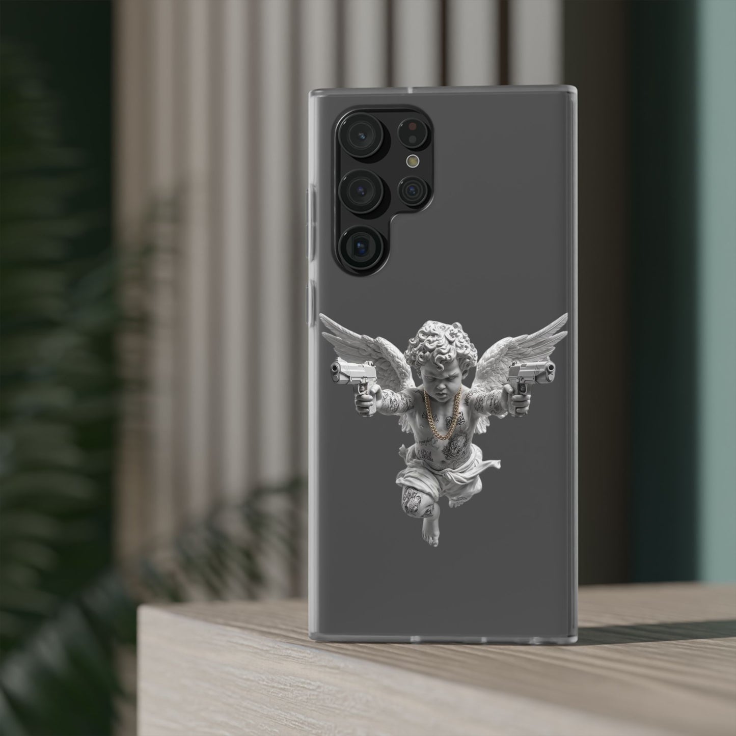 Cherub with Guns Phone Case — Edgy Angel iPhone Case