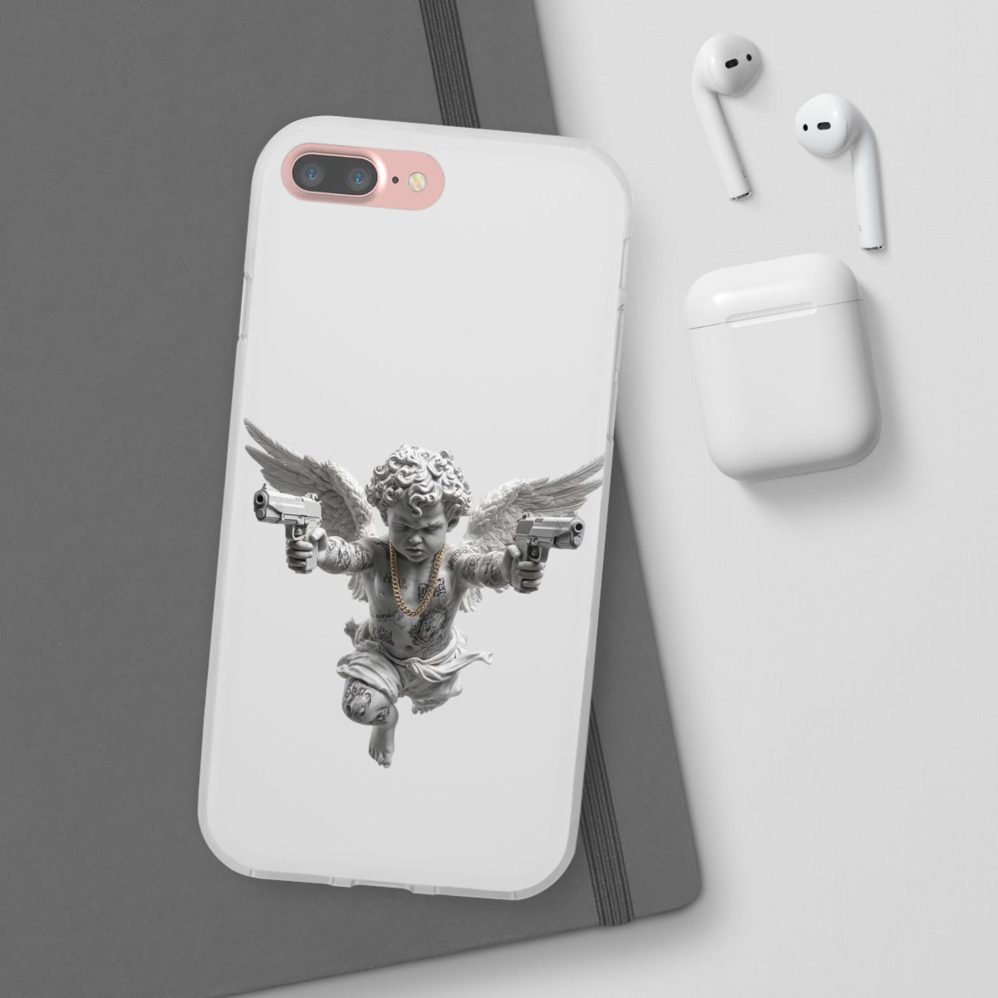 Cherub with Guns Phone Case — Edgy Angel iPhone Case