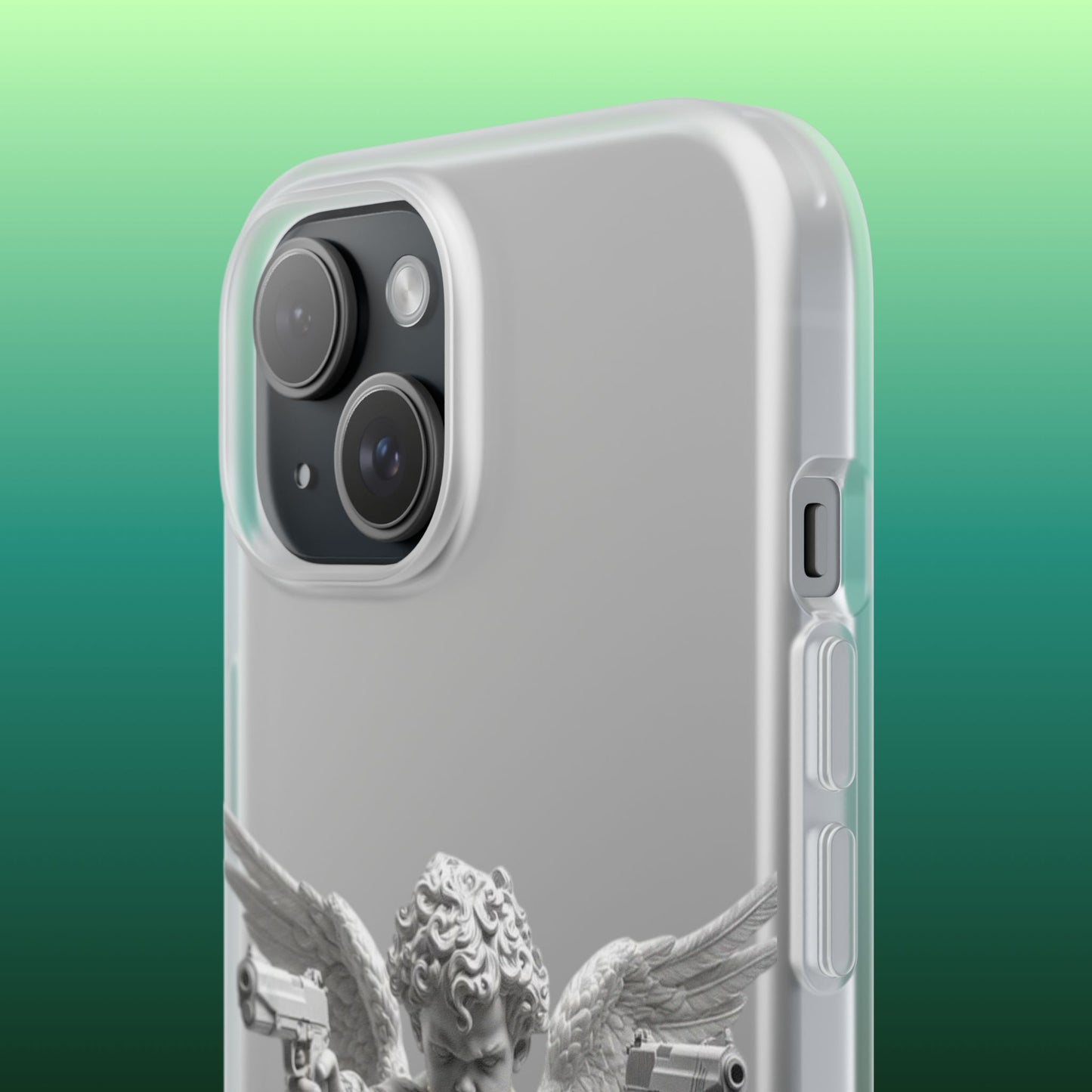 Cherub with Guns Phone Case — Edgy Angel iPhone Case