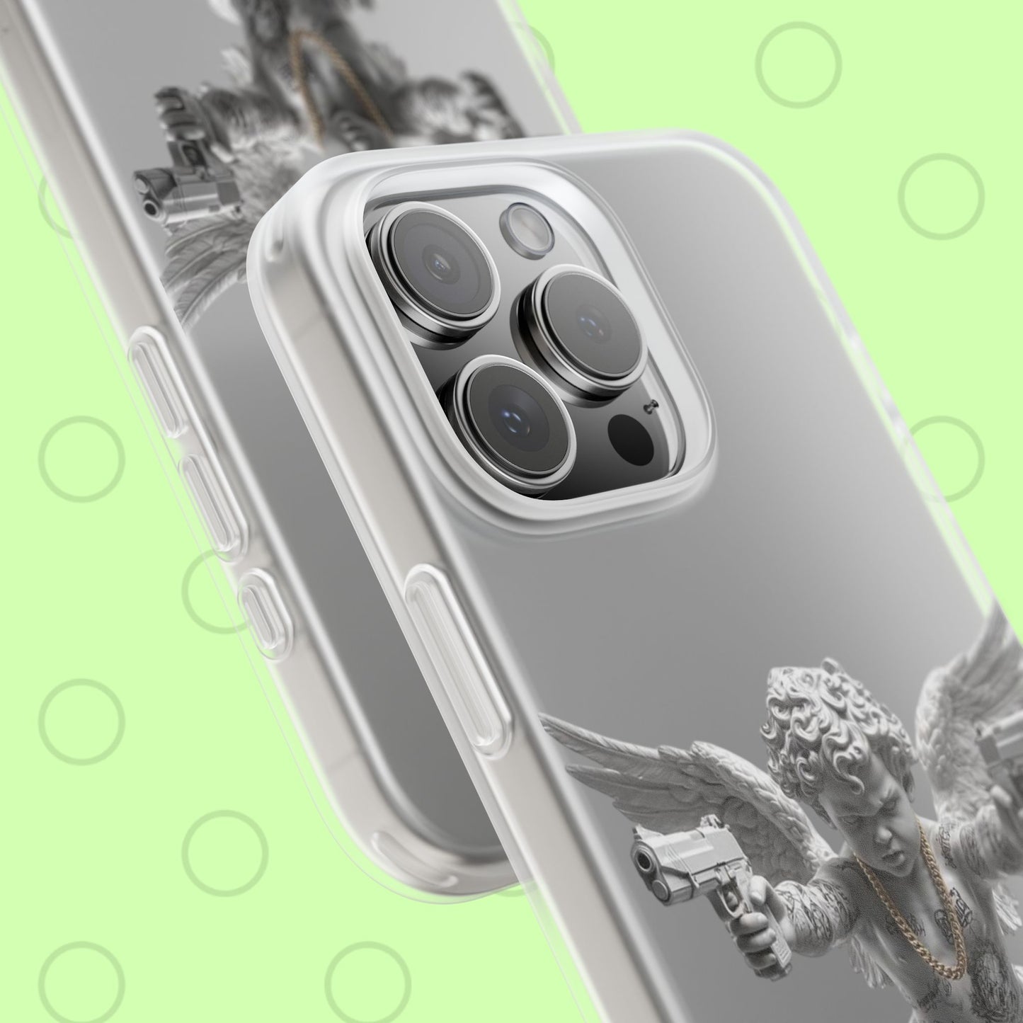 Cherub with Guns Phone Case — Edgy Angel iPhone Case