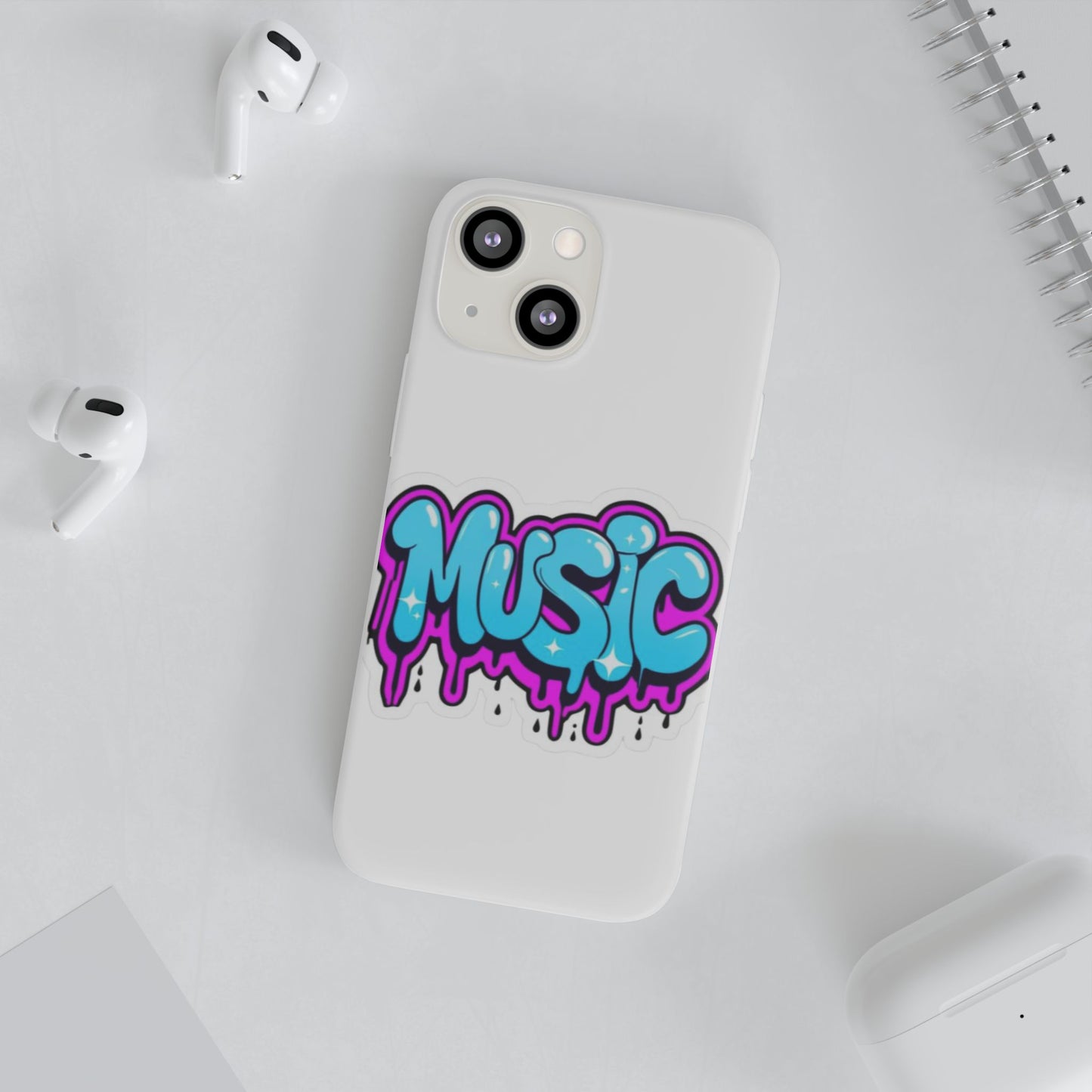 Music Graffiti Phone Case — Trendy Flexible Protective Cover