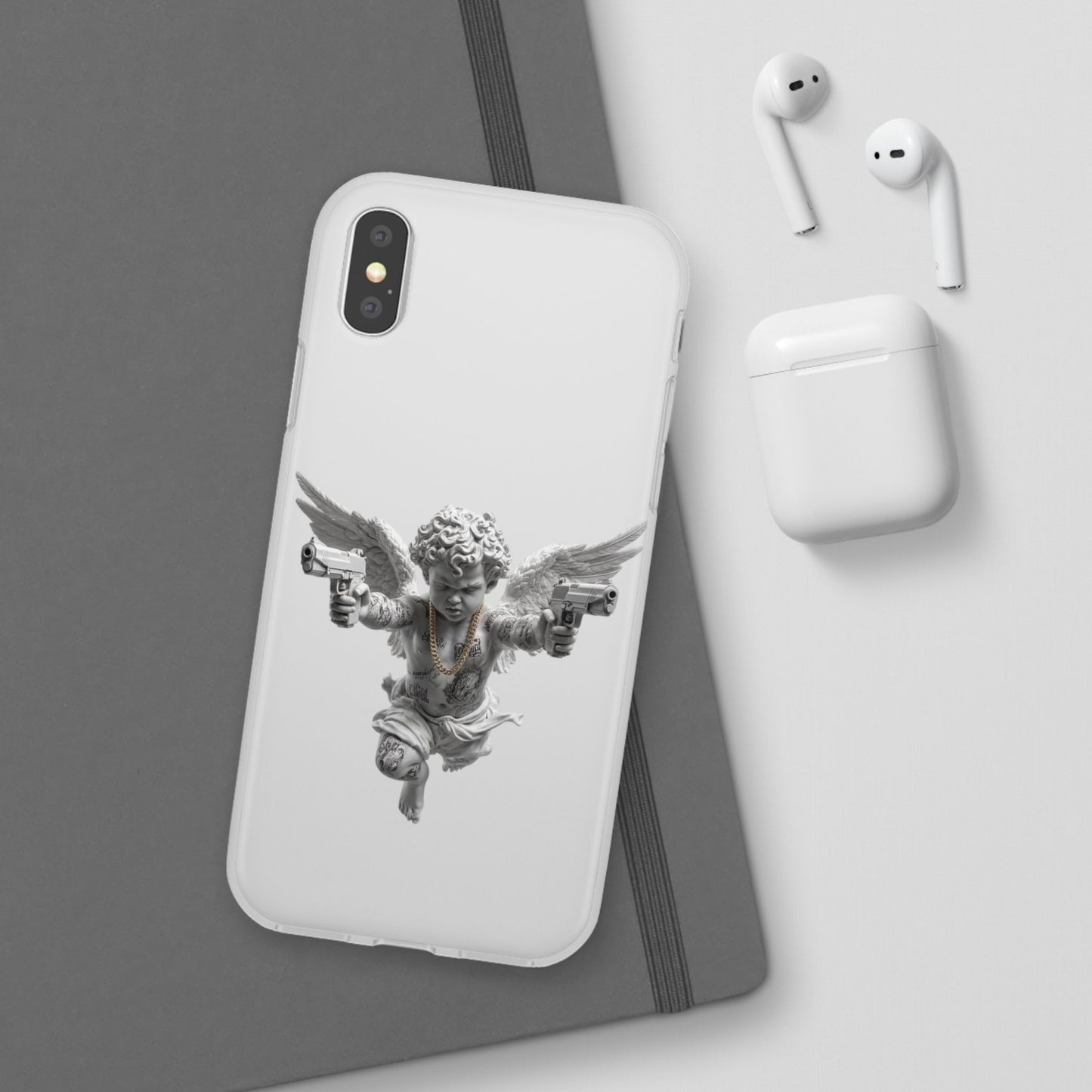 Cherub with Guns Phone Case — Edgy Angel iPhone Case
