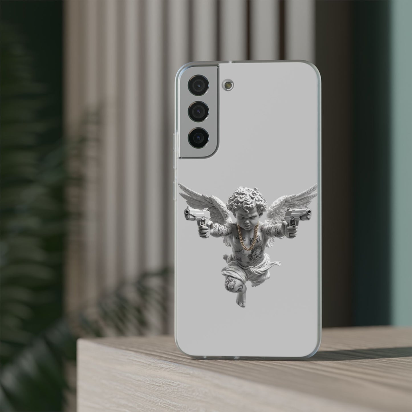 Cherub with Guns Phone Case — Edgy Angel iPhone Case