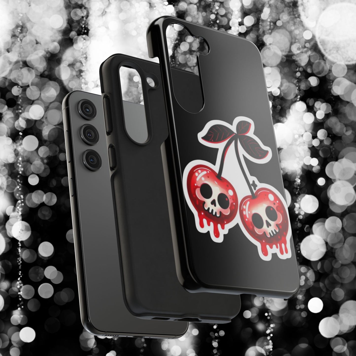 Tough Phone Case — Dripping Skull Cherries Graphic