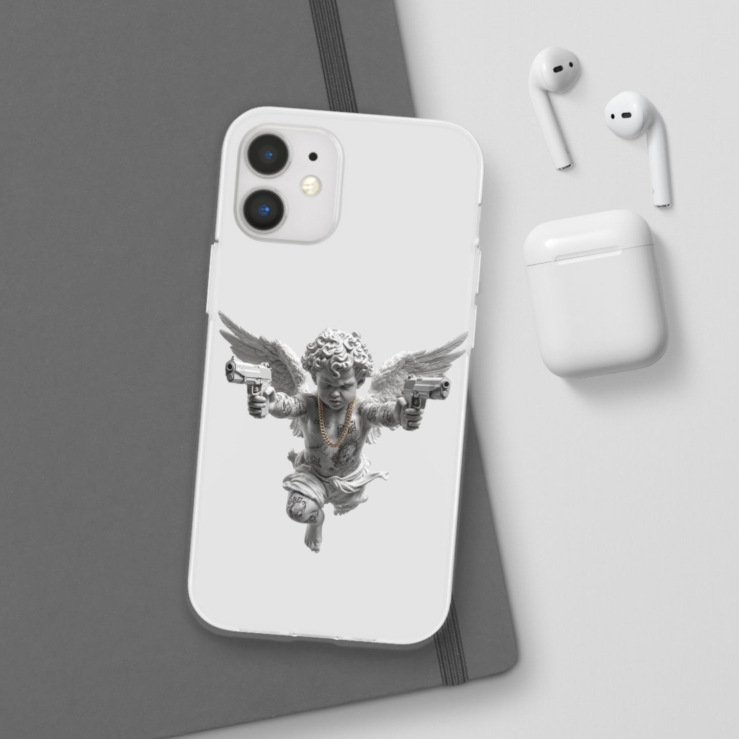 Cherub with Guns Phone Case — Edgy Angel iPhone Case