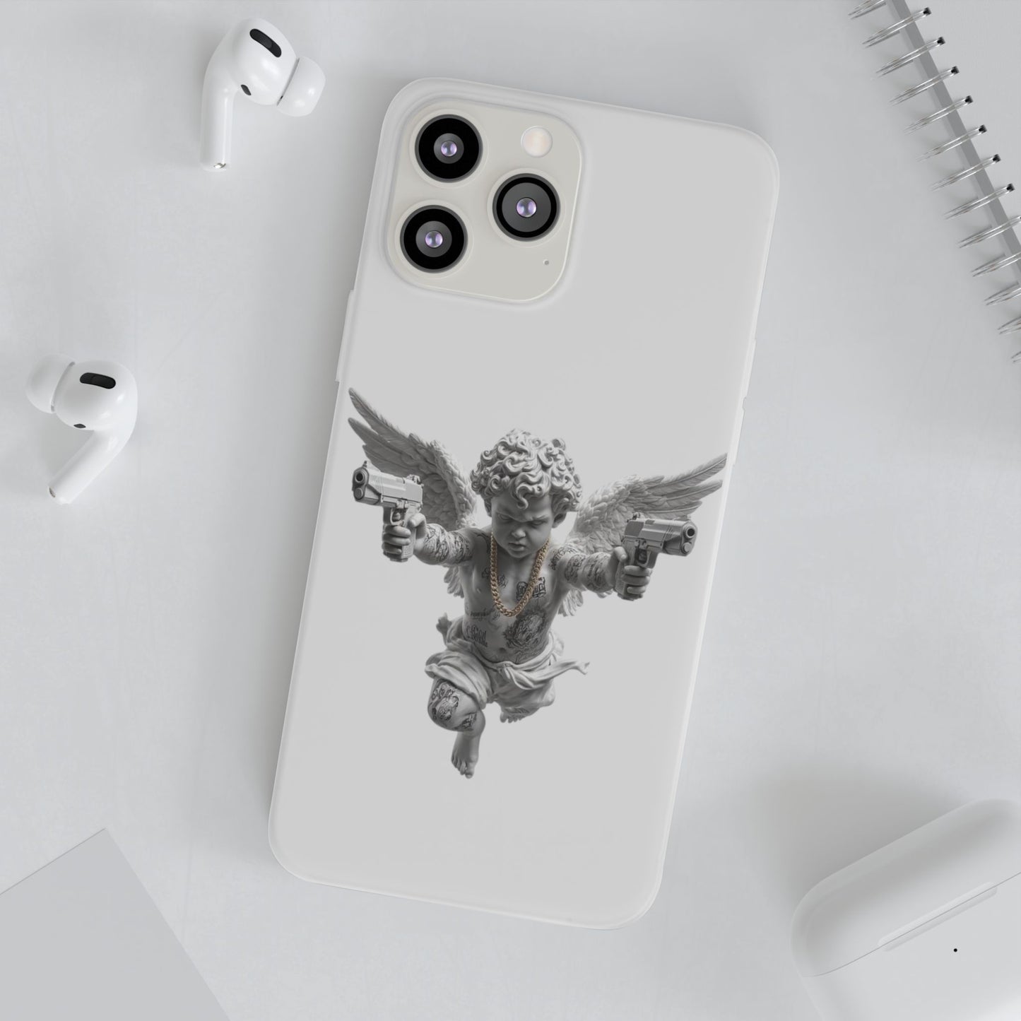 Cherub with Guns Phone Case — Edgy Angel iPhone Case