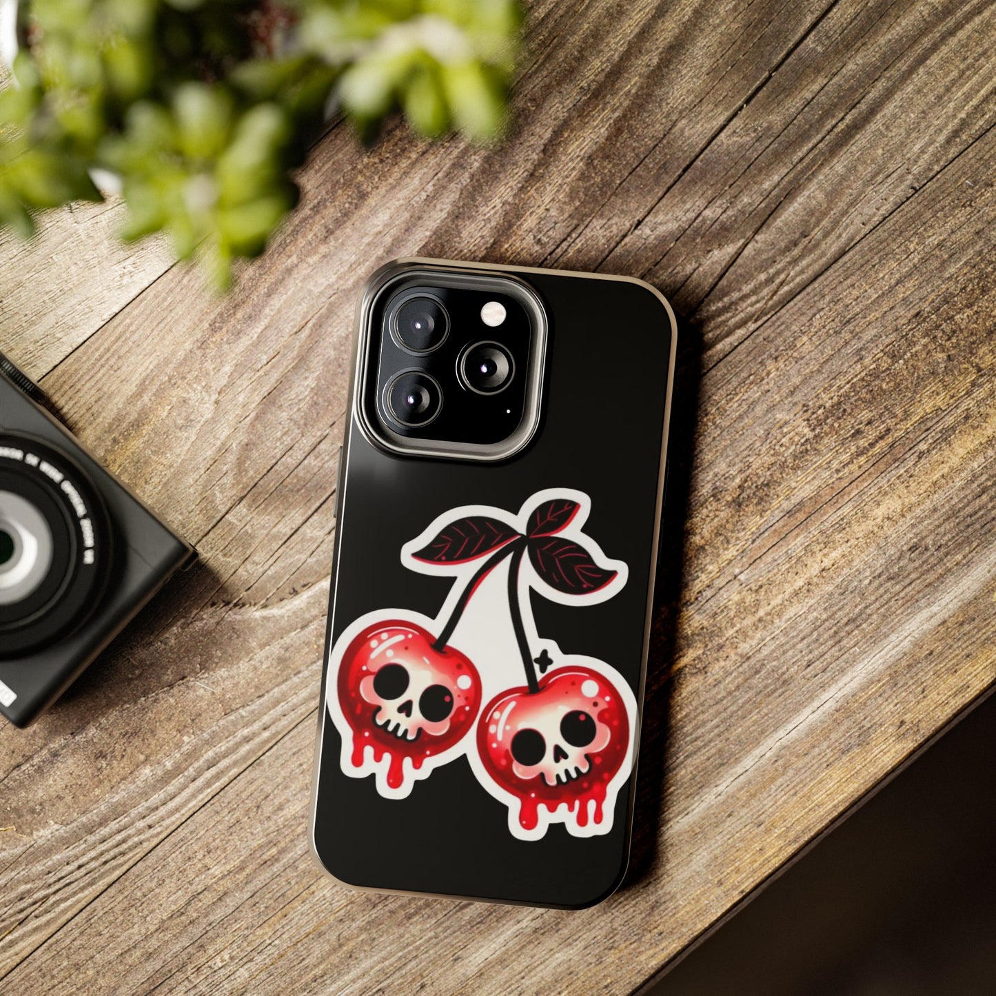 Tough Phone Case — Dripping Skull Cherries Graphic