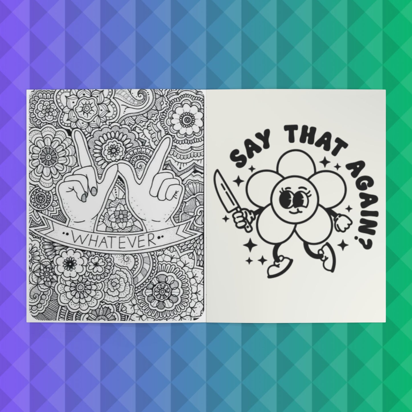 Adult Coloring Book — Shades of Sarcasm: ‘Humans Are So Stupid’ Funny Dark Humor Coloring Book
