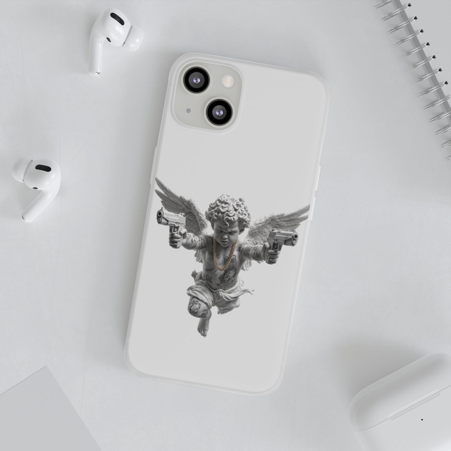 Cherub with Guns Phone Case — Edgy Angel iPhone Case