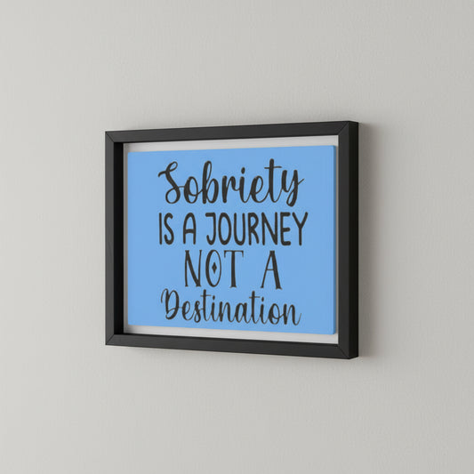 Canvas Tile - Sobriety is a Journey Wall Decor