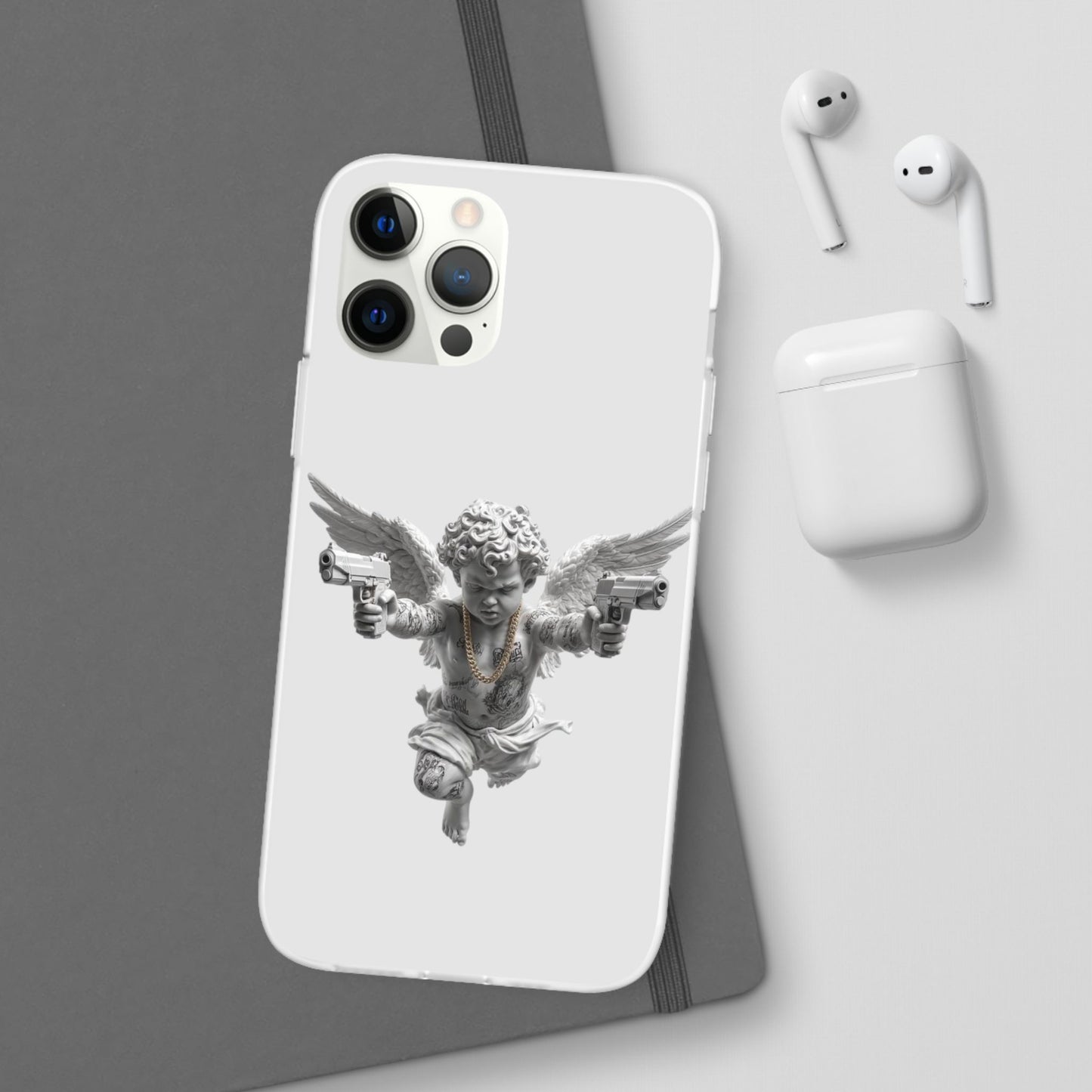 Cherub with Guns Phone Case — Edgy Angel iPhone Case