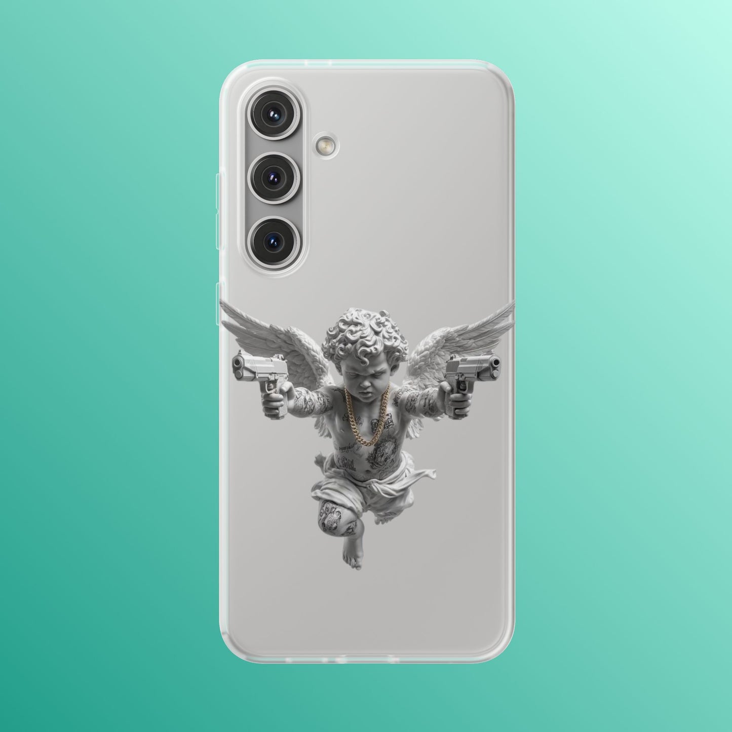 Cherub with Guns Phone Case — Edgy Angel iPhone Case