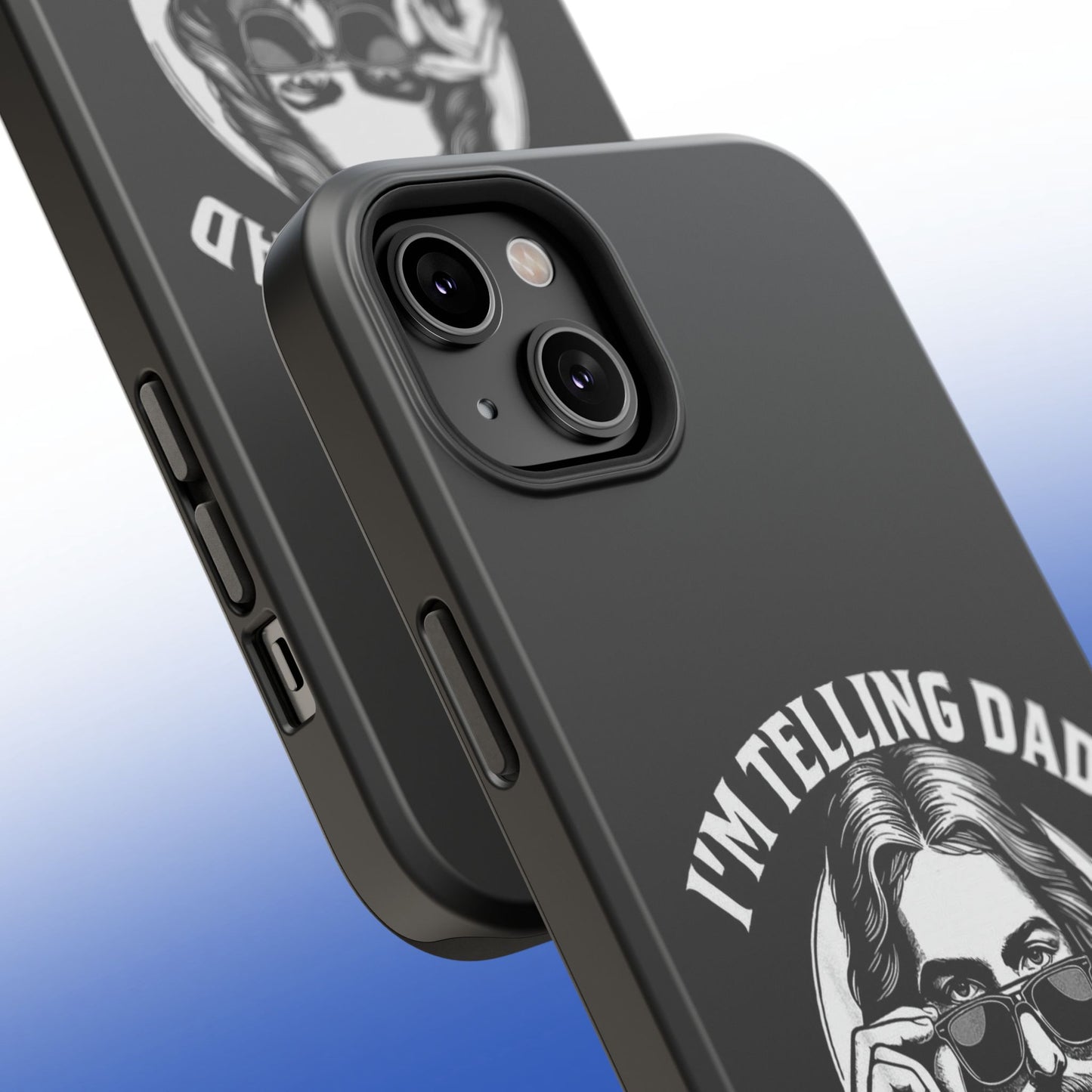 Phone Case — “I’m Telling Dad” Retro Jesus Graphic Impact-Resistant Case