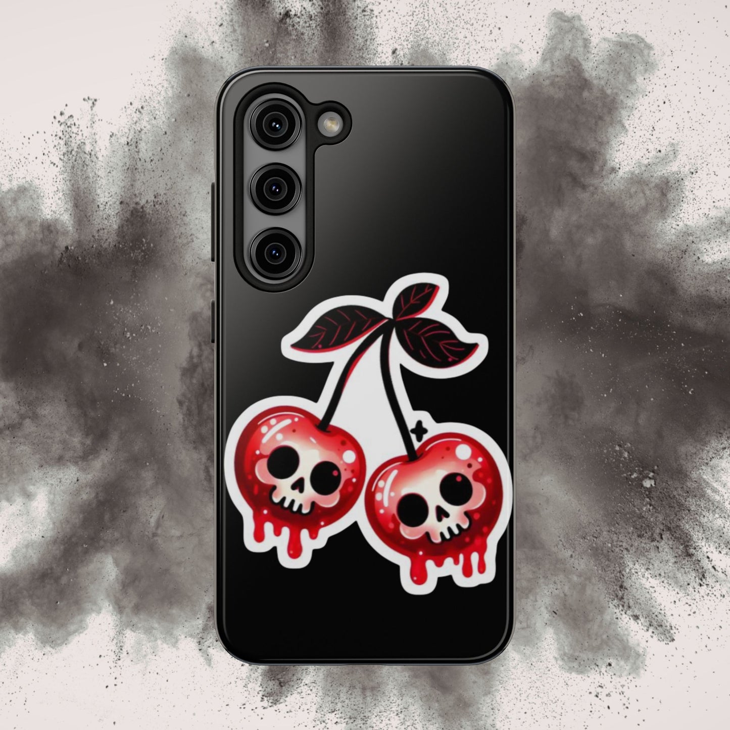 Tough Phone Case — Dripping Skull Cherries Graphic