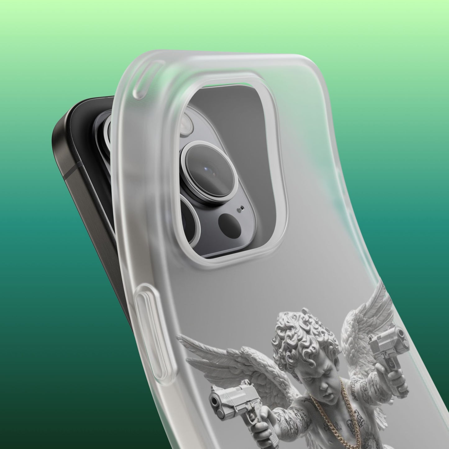 Cherub with Guns Phone Case — Edgy Angel iPhone Case