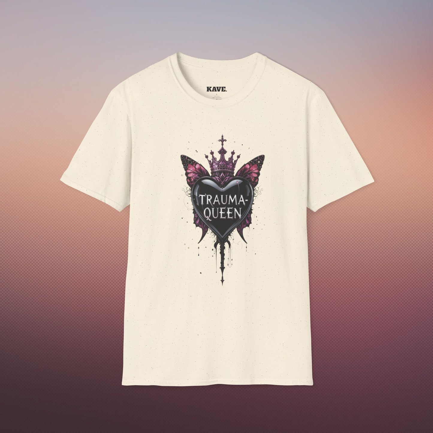 Trauma Queen T-Shirt — Gothic Crown Heart Graphic Tee